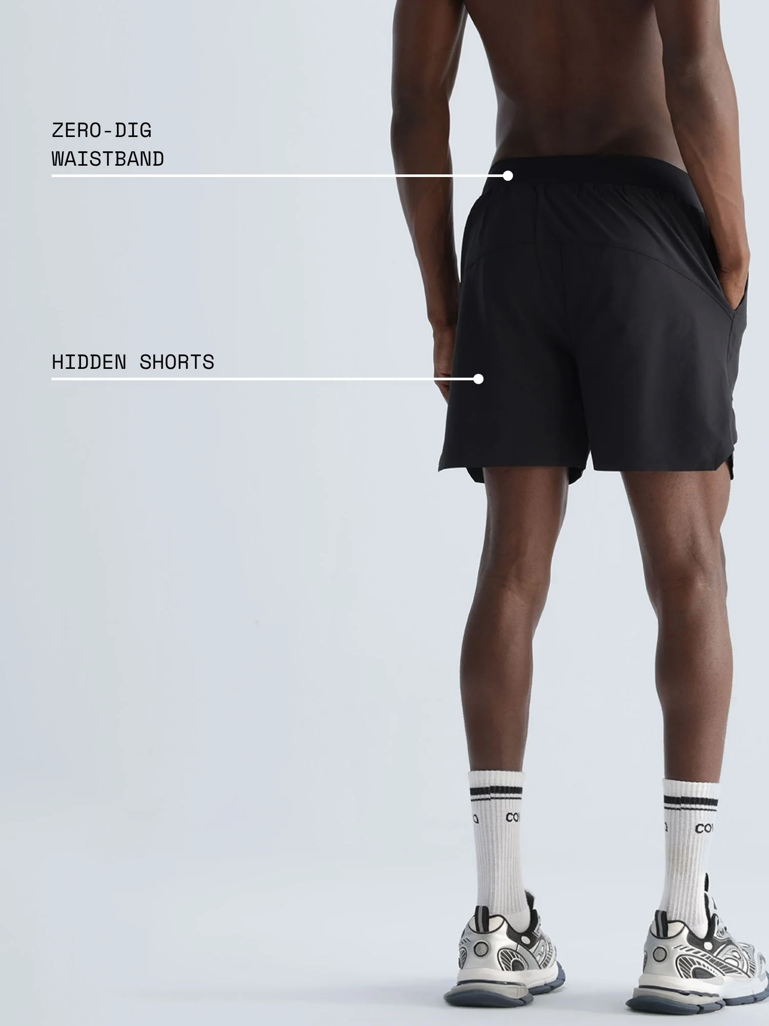 Black 5" Double Layer Rift Shorts - Image 4