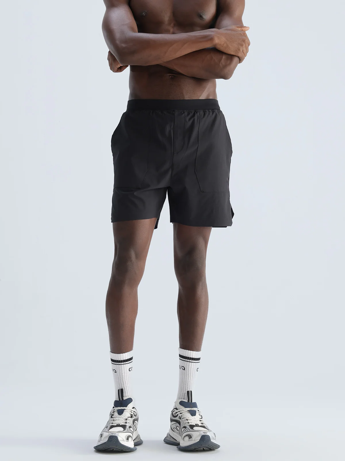 Black 5" Double Layer Rift Shorts - Image 5