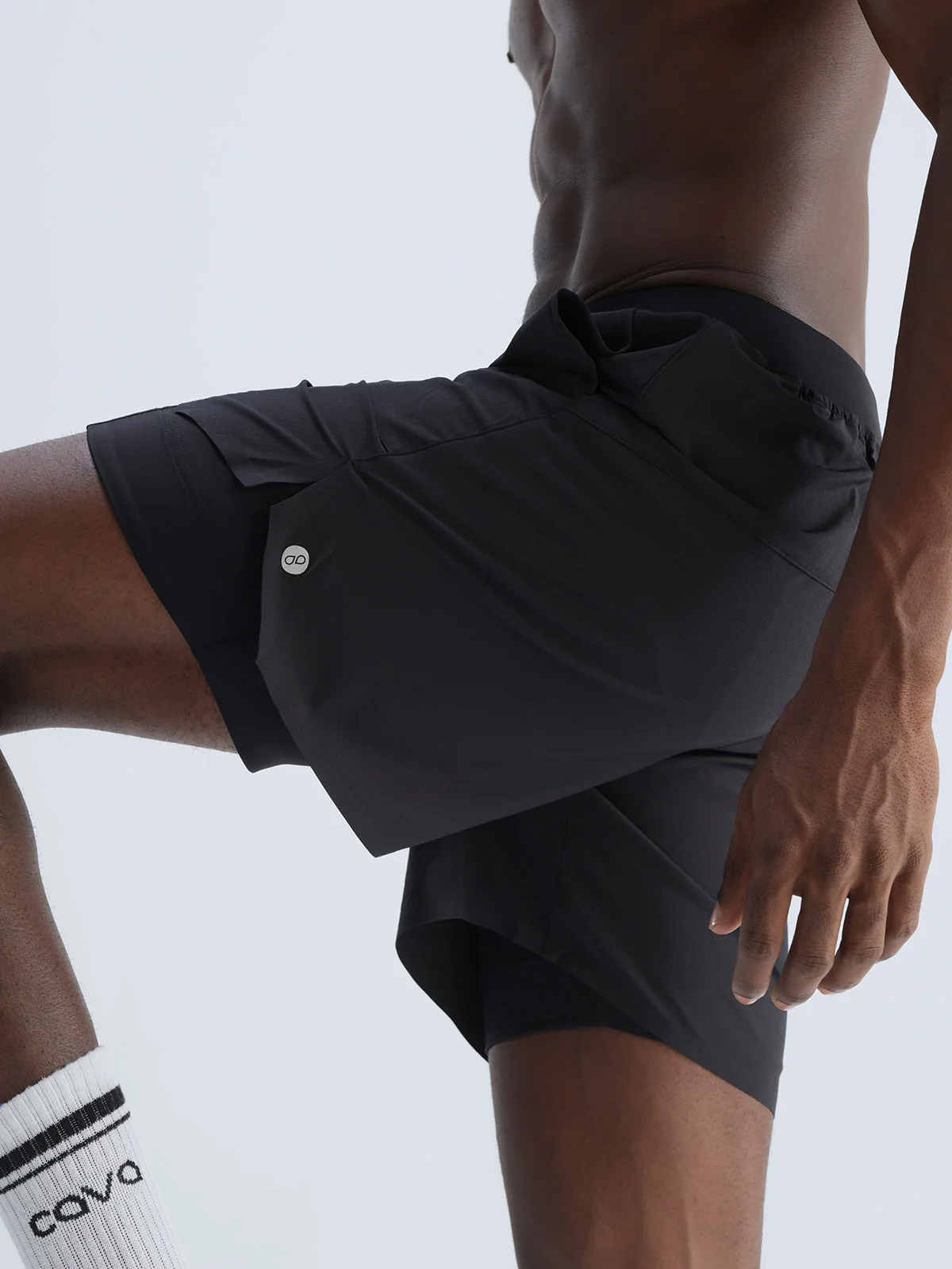 Black 5" Double Layer Rift Shorts - Image 7