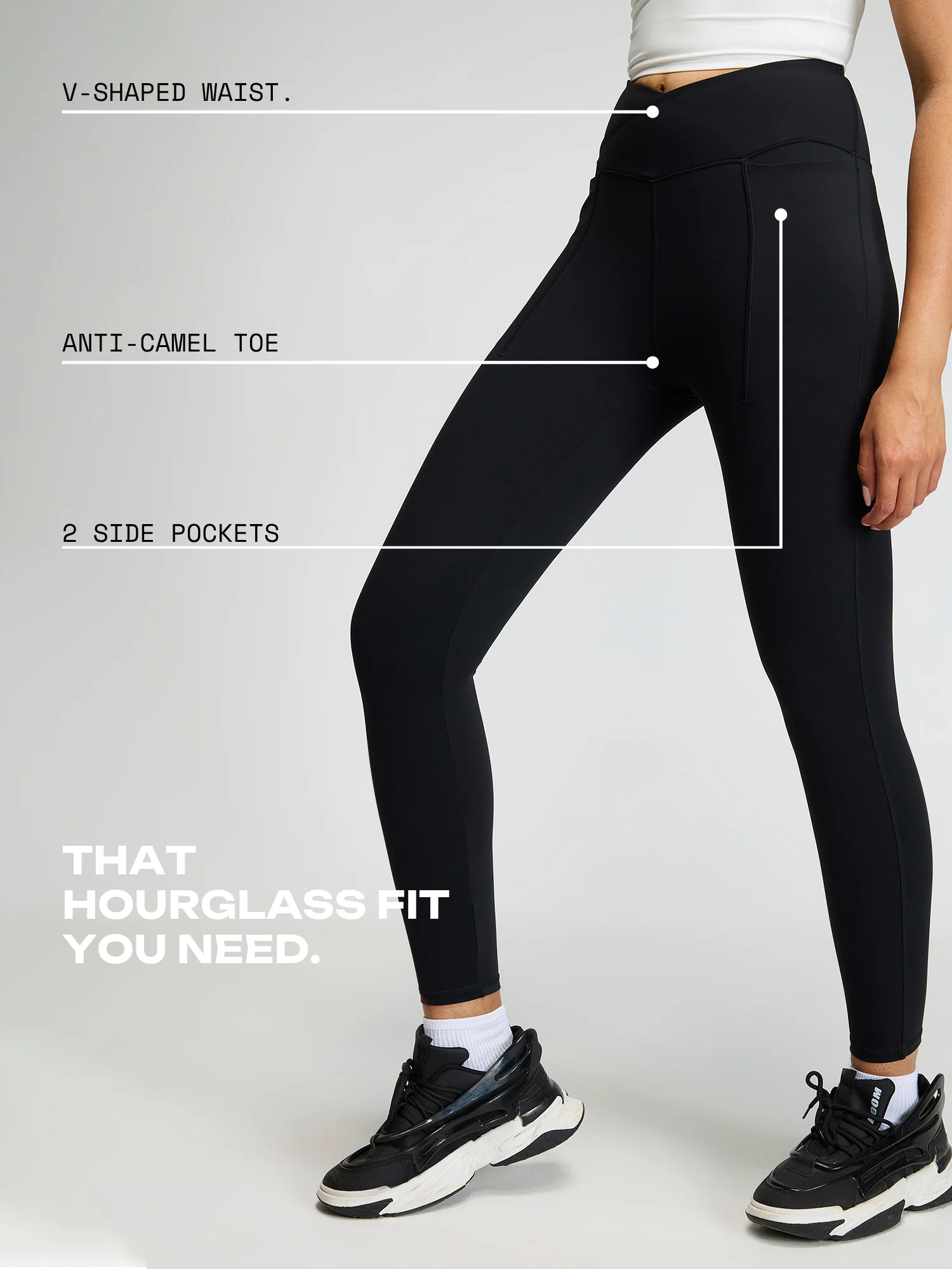 Black Hourglass Snug Leggings - Image 3