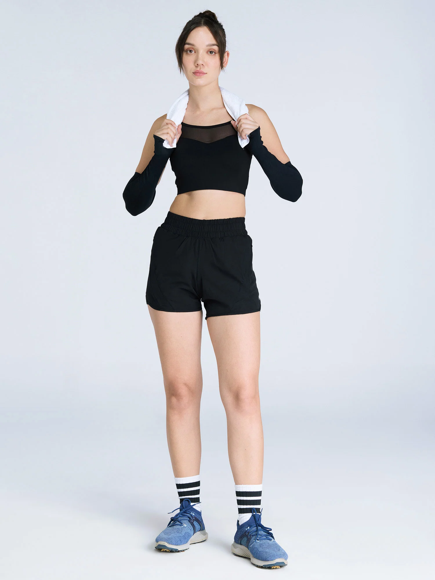 Black Hyper Mesh Sports Bra - Image 2