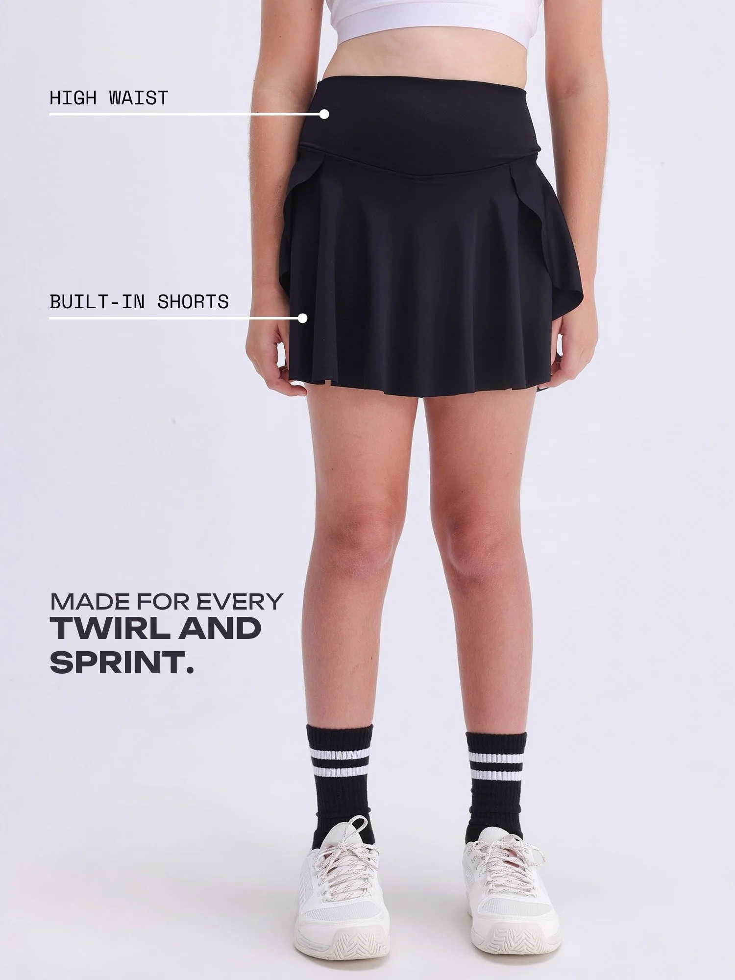 Black Next Gen Swirl Skorts - Image 3