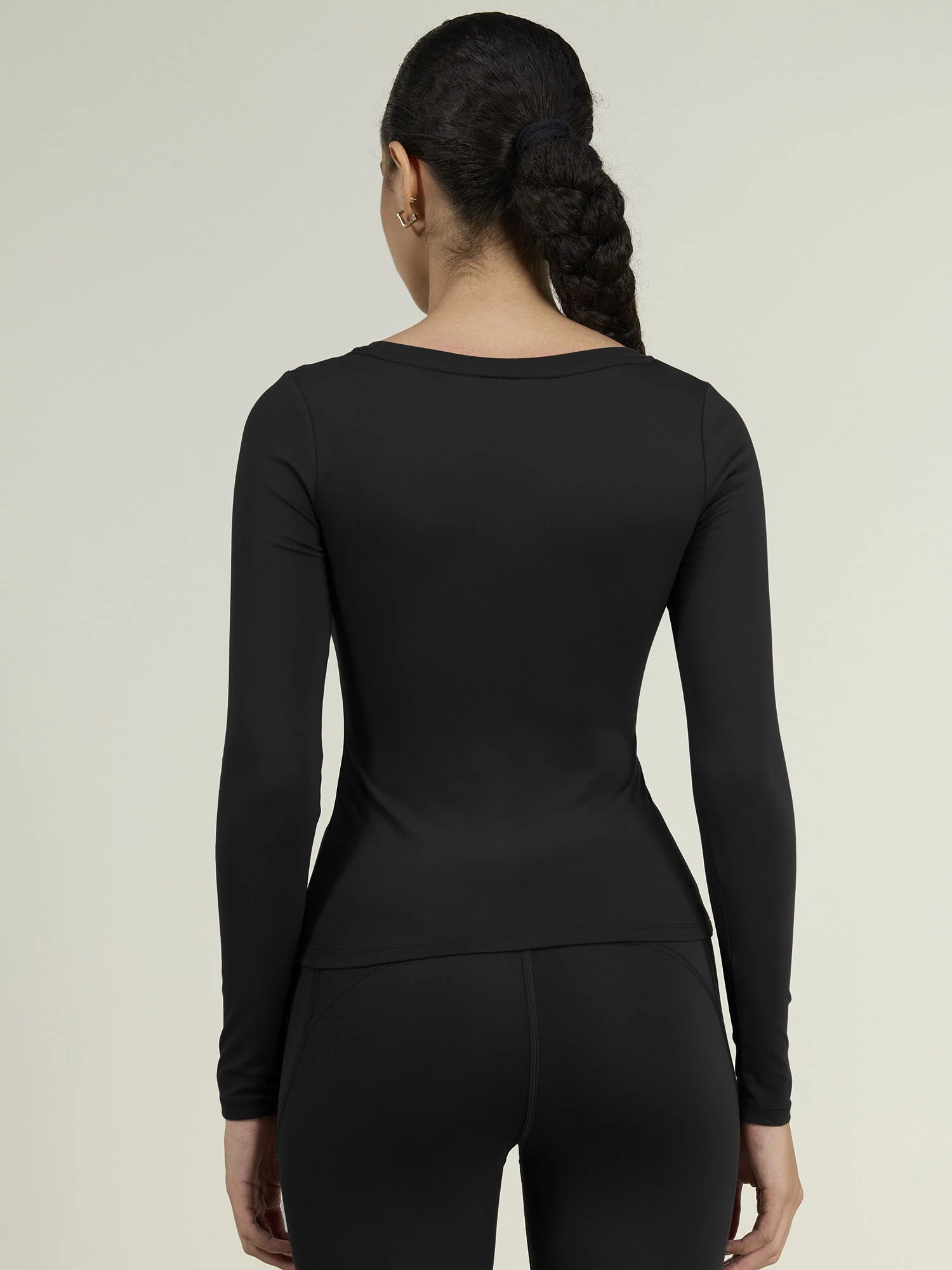 Black Sculpt Scoop Top - Image 5