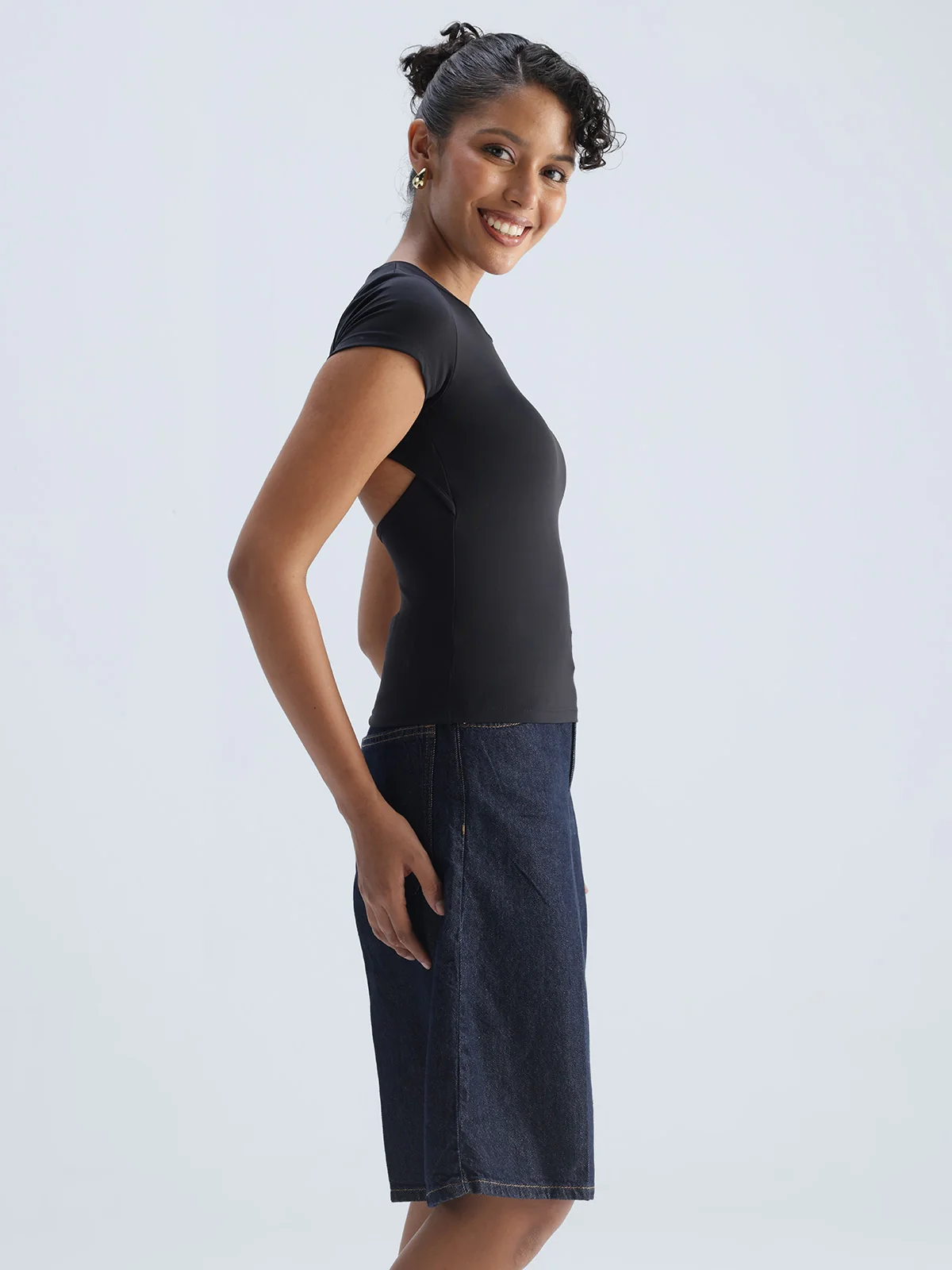 Black Sleek Backless Built-in Top - Image 6