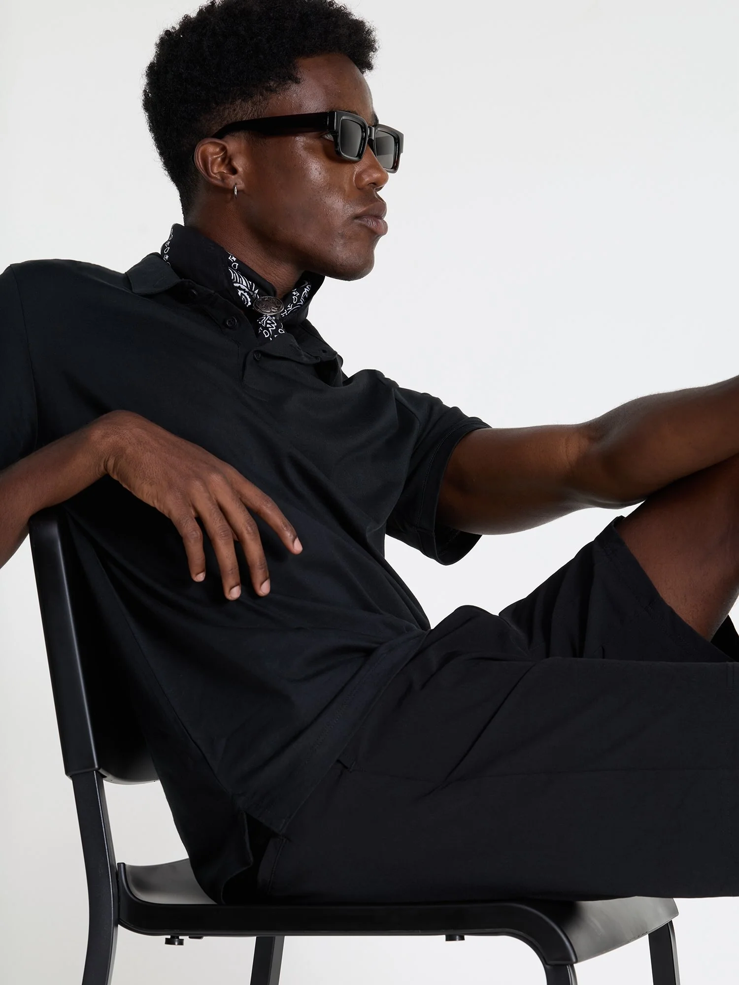 Black Supima Polo T-shirt - Regular Fit