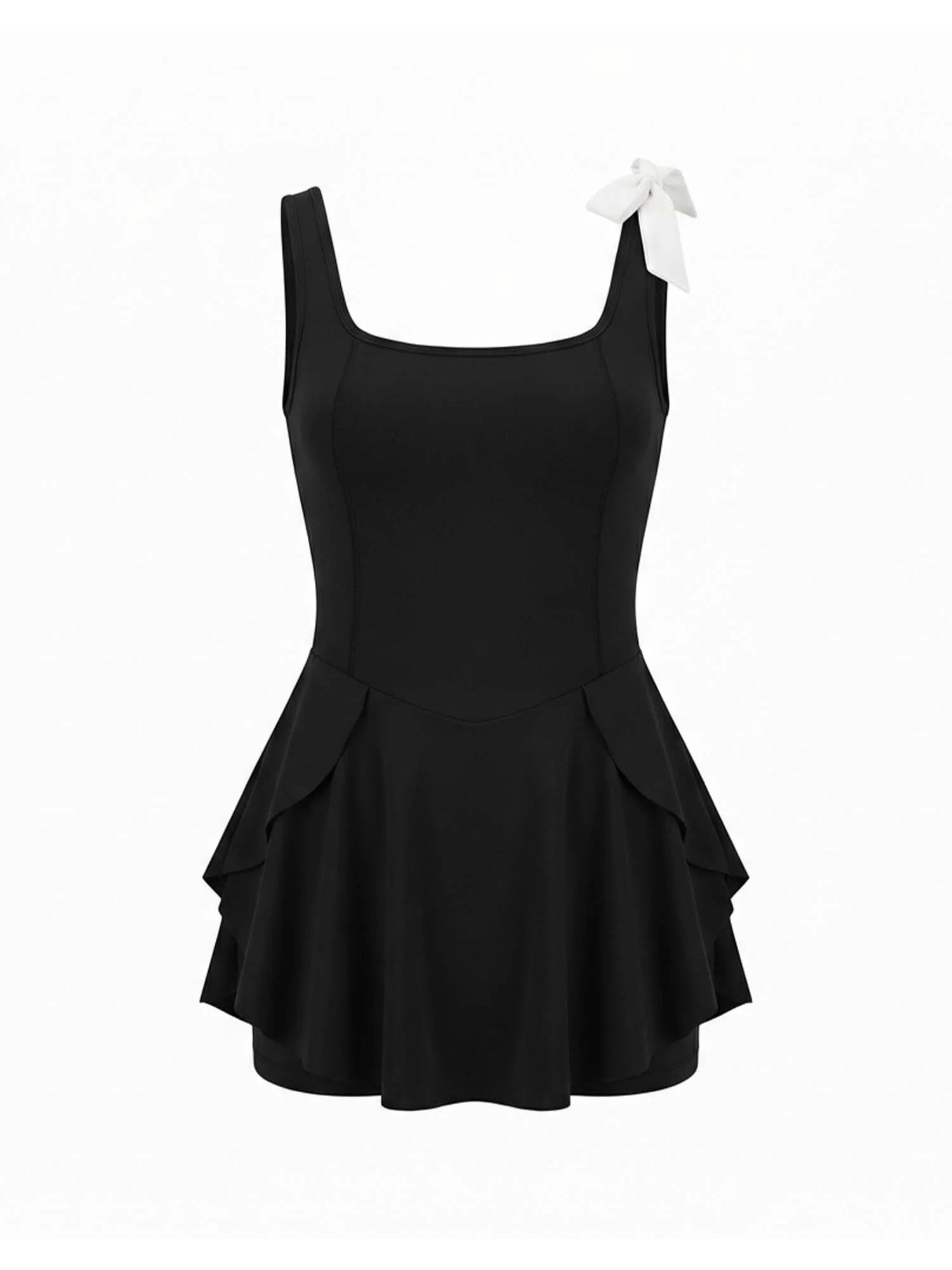 Black Swirl Swim Dress - Image 8