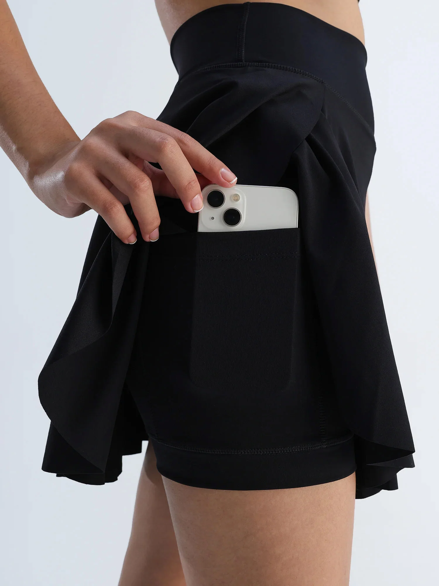 Black Swirl Tennis Skorts - Longer - Image 7