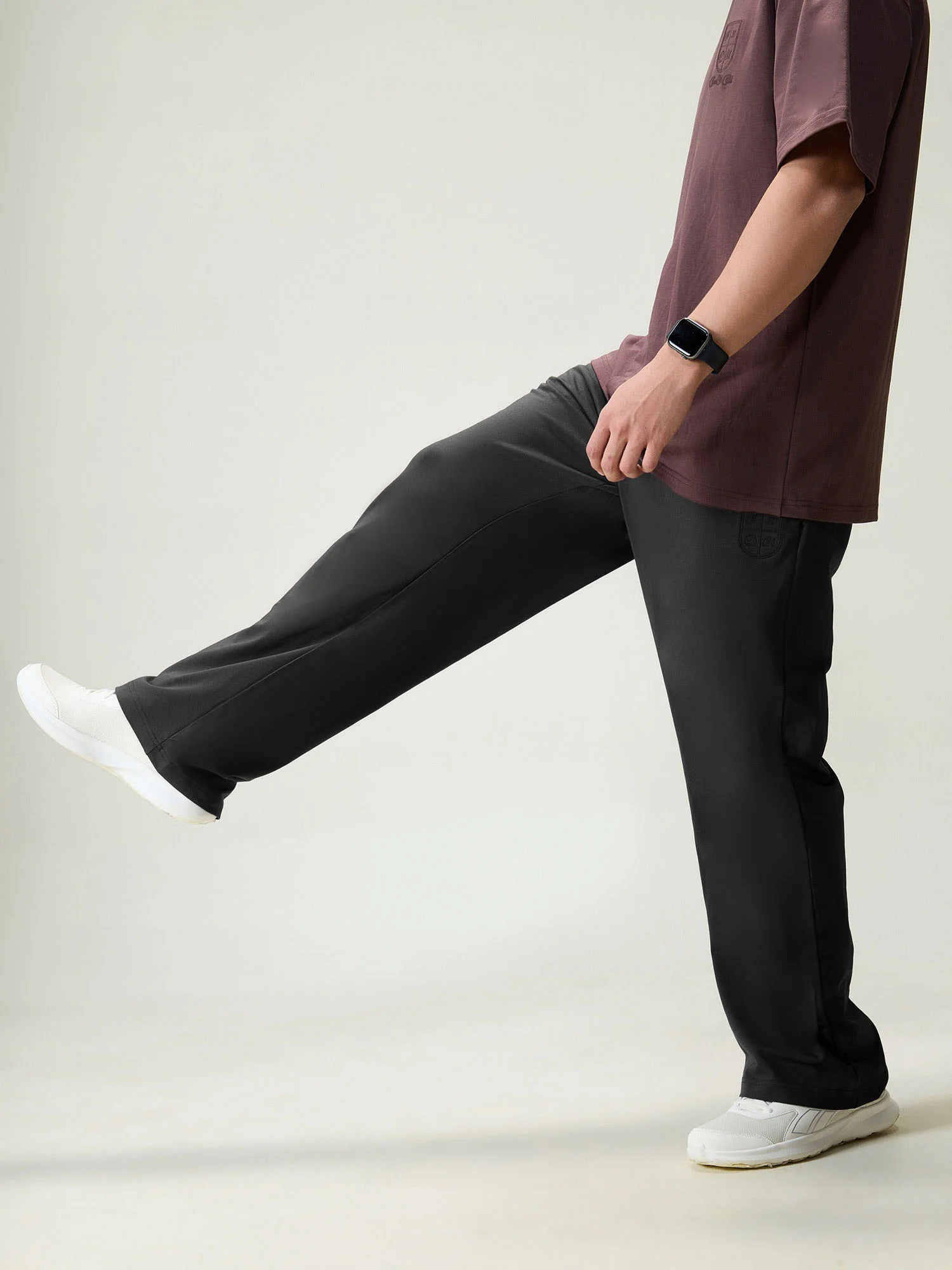 Black Wide Leg Joggers - Image 5