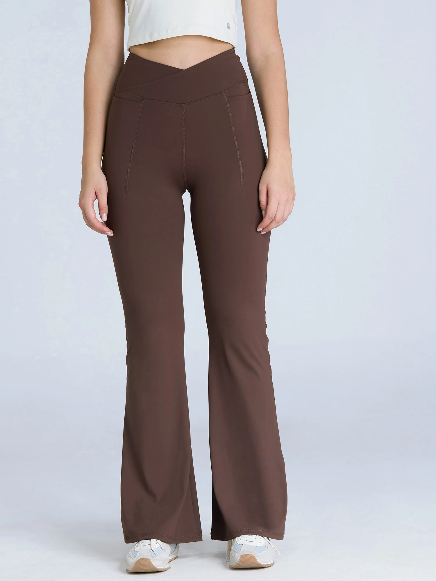 Brown Hourglass Flared Leggings - Image 17