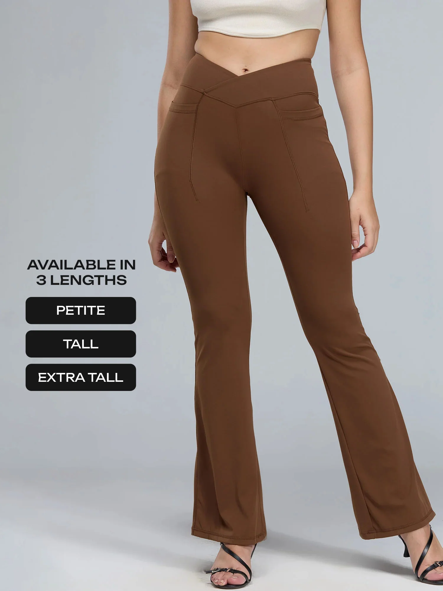 Brown Hourglass Flared Leggings - Image 20