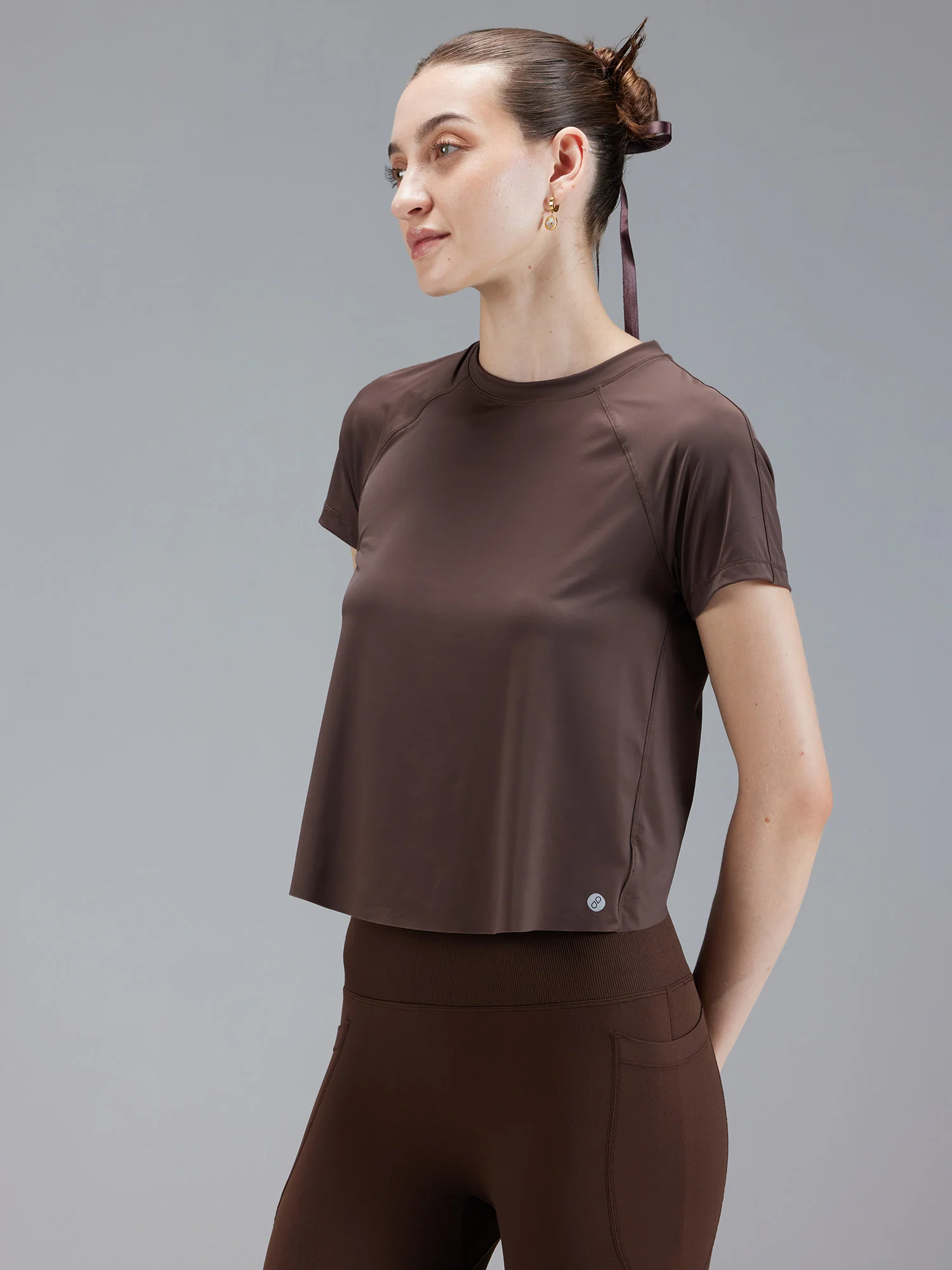 Brown Overlap Tee - Image 6