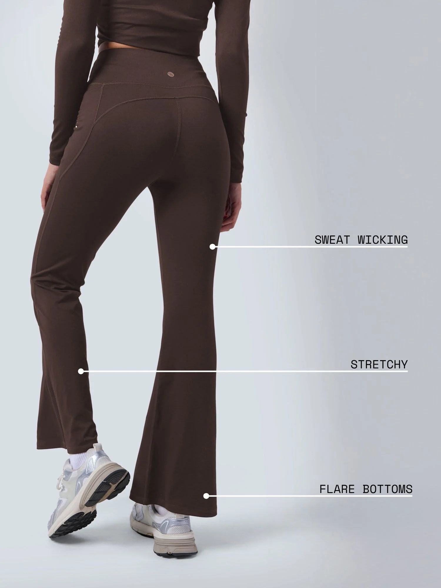 Brown Sculpt Bootcut Leggings - Image 4