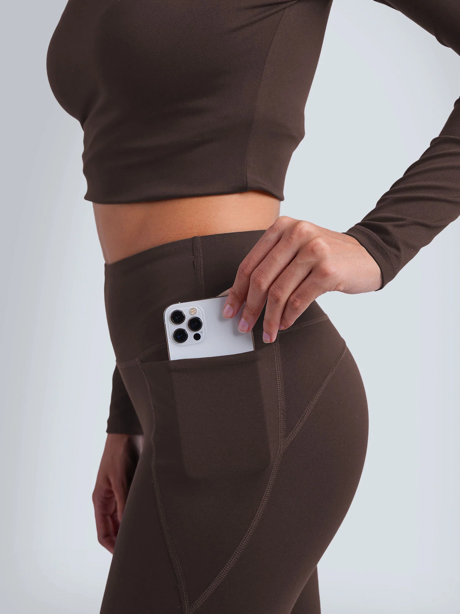 Brown Sculpt Bootcut Leggings - Image 6
