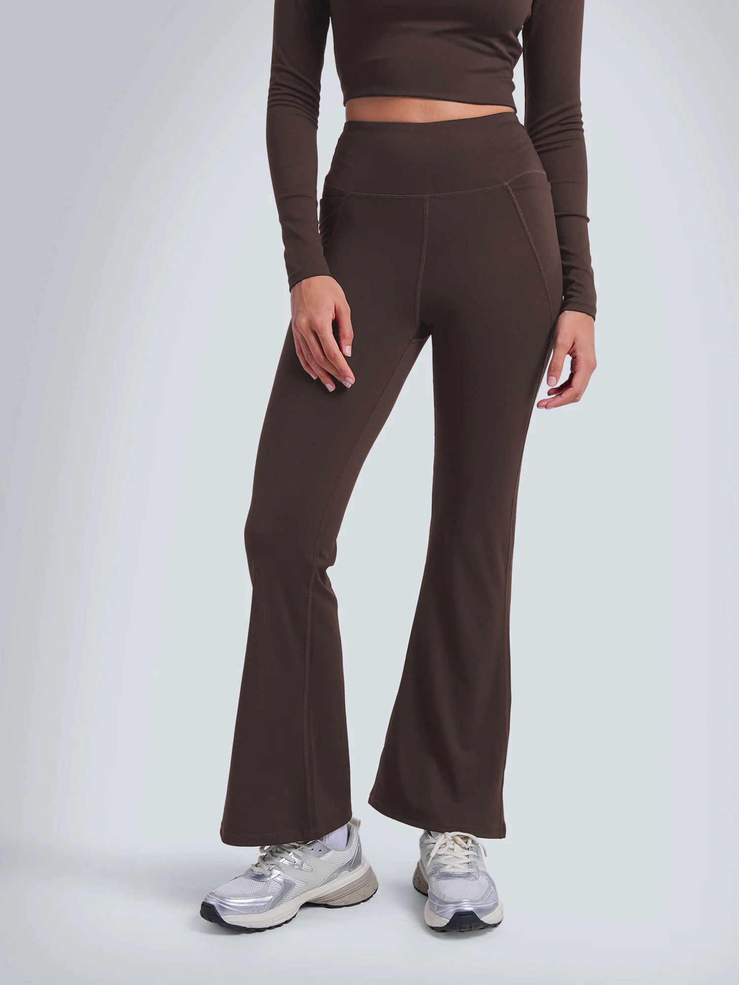 Brown Sculpt Bootcut Leggings - Image 7