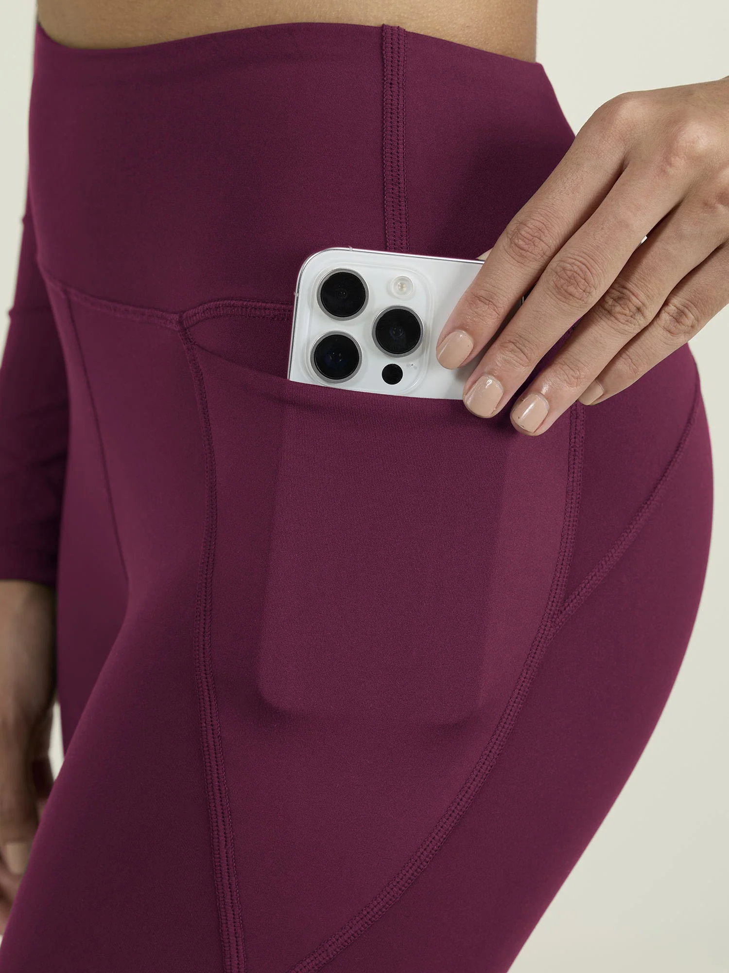 Burgundy Sculpt Core Leggings - Image 5