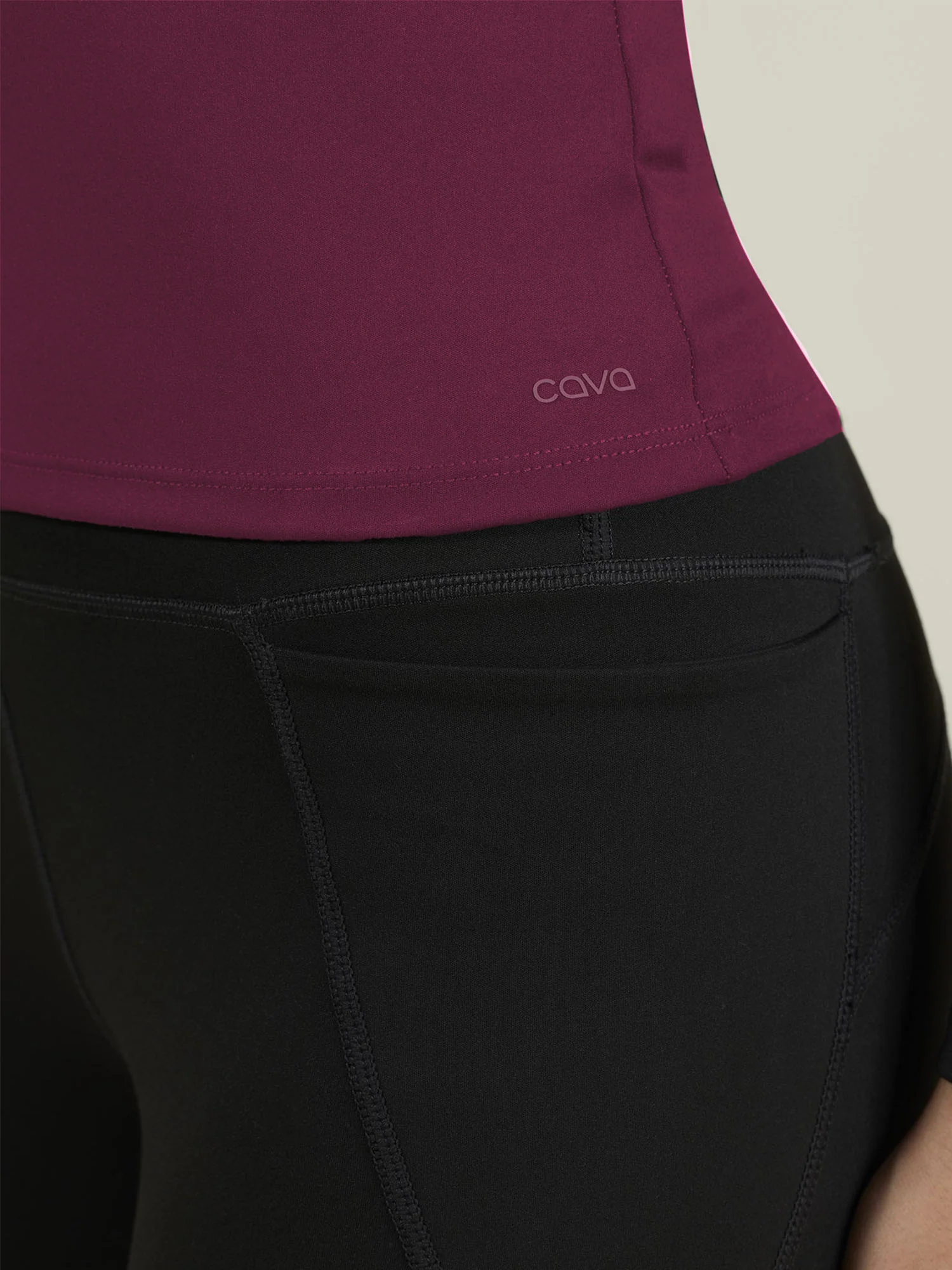 Burgundy Sculpt Crew Top - Image 6