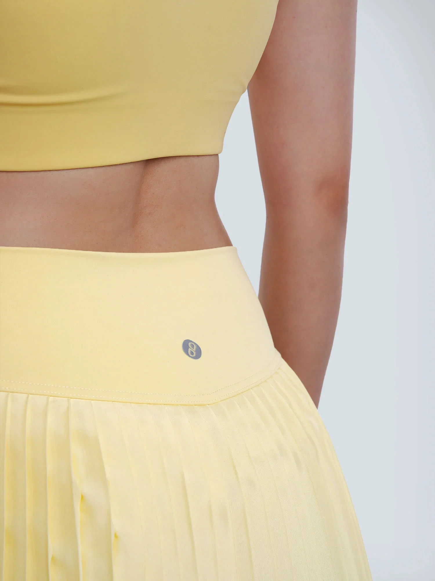Butter Yellow Plie Pleated Skort - Image 6