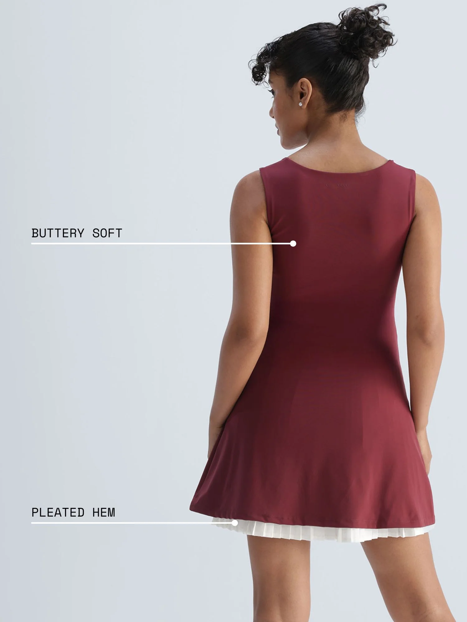 Cherry Pleated Mini Dress - Image 4
