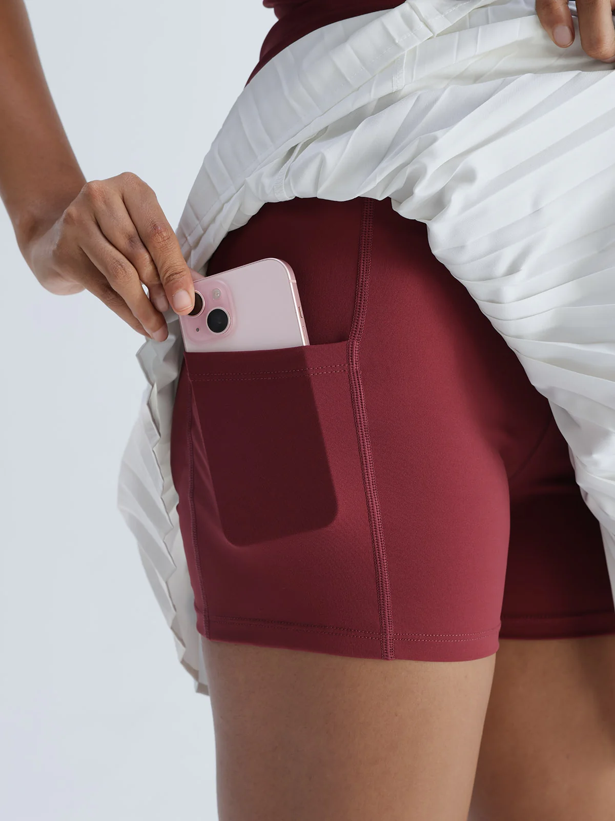Cherry Pleated Mini Dress - Image 6