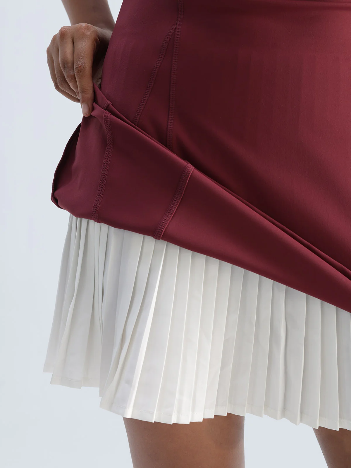 Cherry Pleated Mini Dress - Image 7