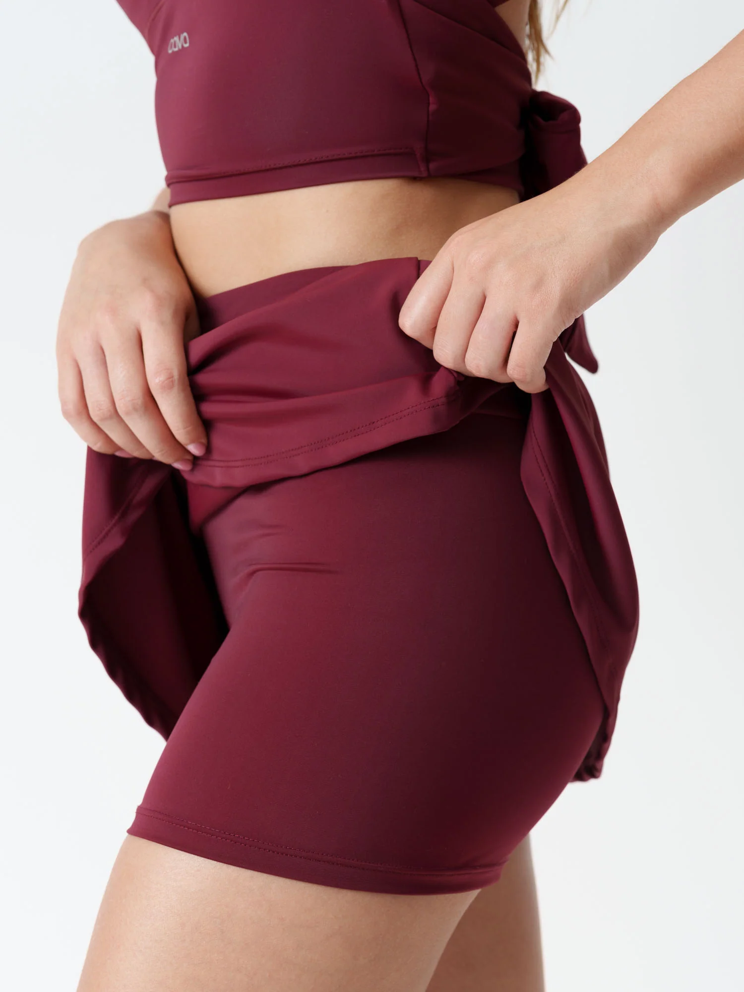 Cherry Ripple Swim Skorts - Image 6