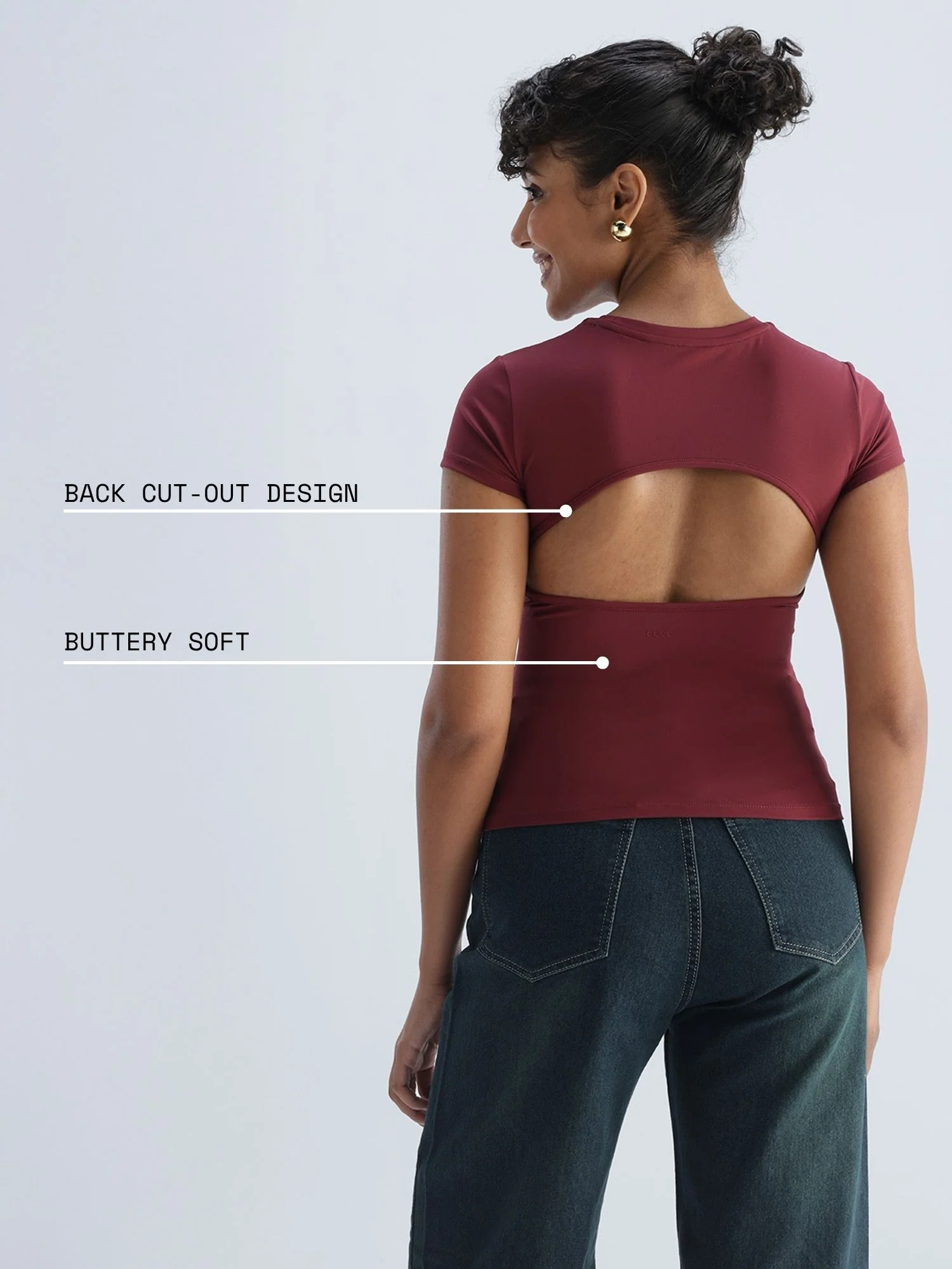 Cherry Sleek Backless Built-in Top - Image 4