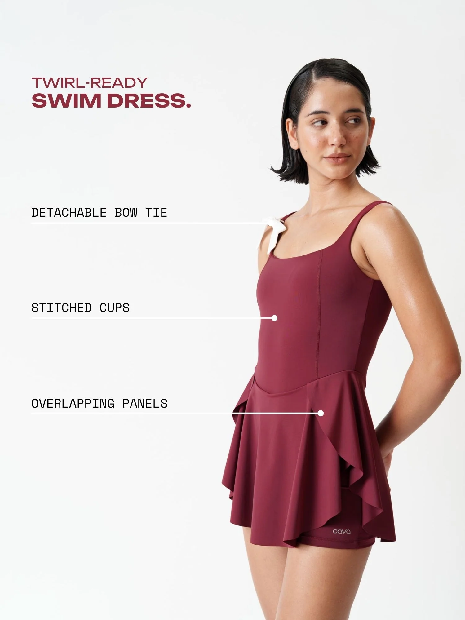 Cherry Swirl Swim Dress - Image 4