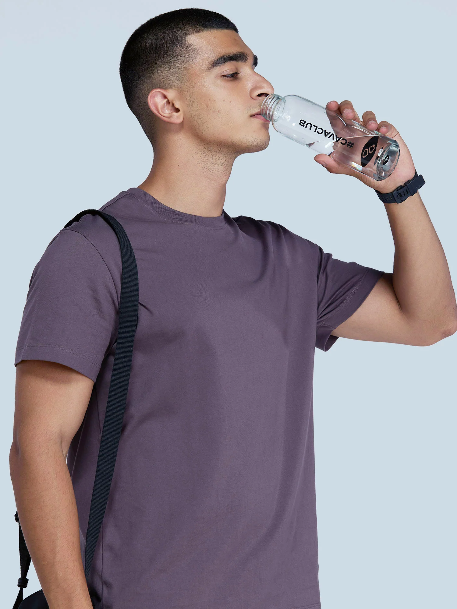 Dusky Purple Supima Crew Neck T-shirt - Regular Fit