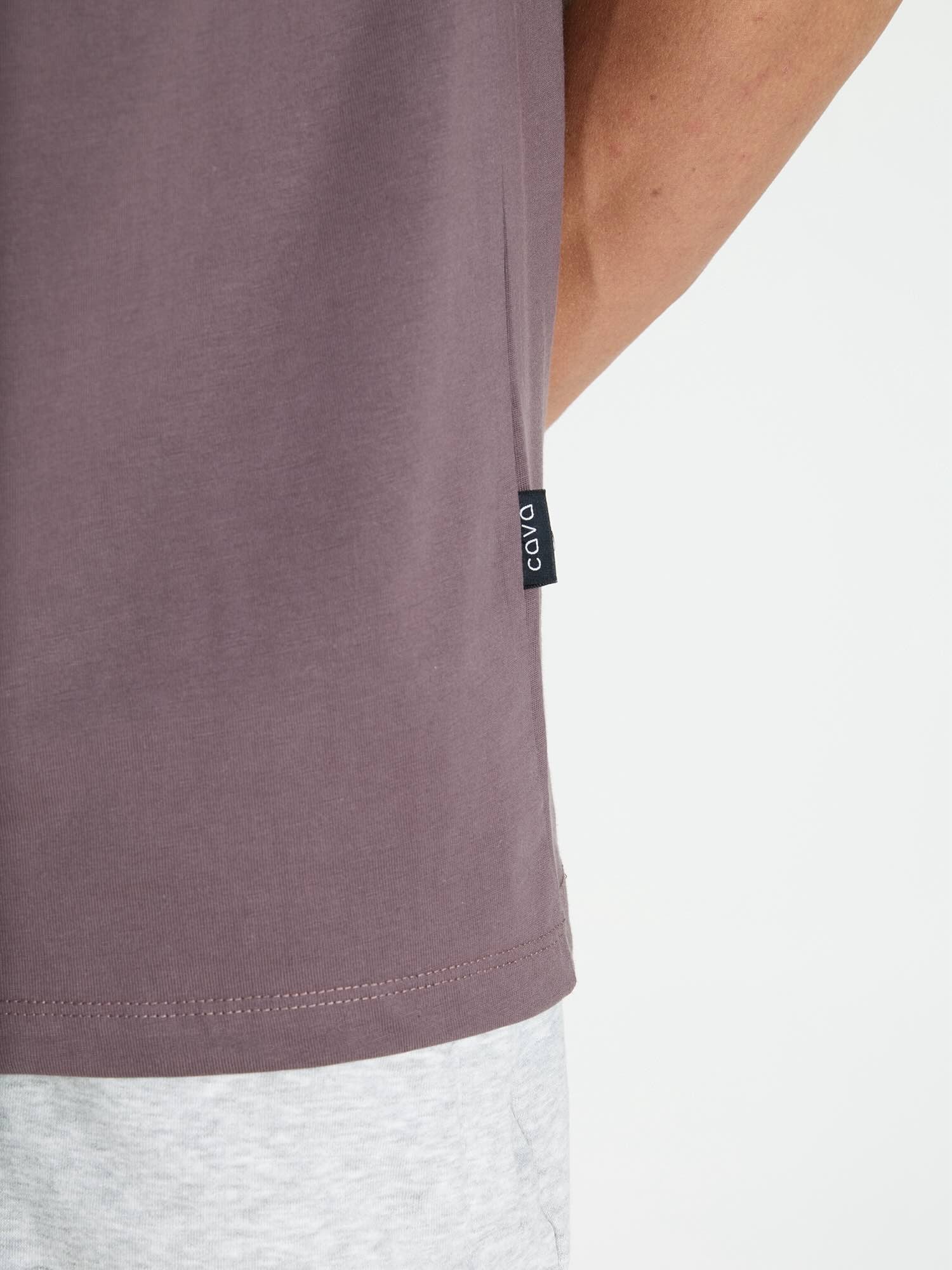 Dusky Purple Supima V Neck T-shirt - Regular Fit - Image 7