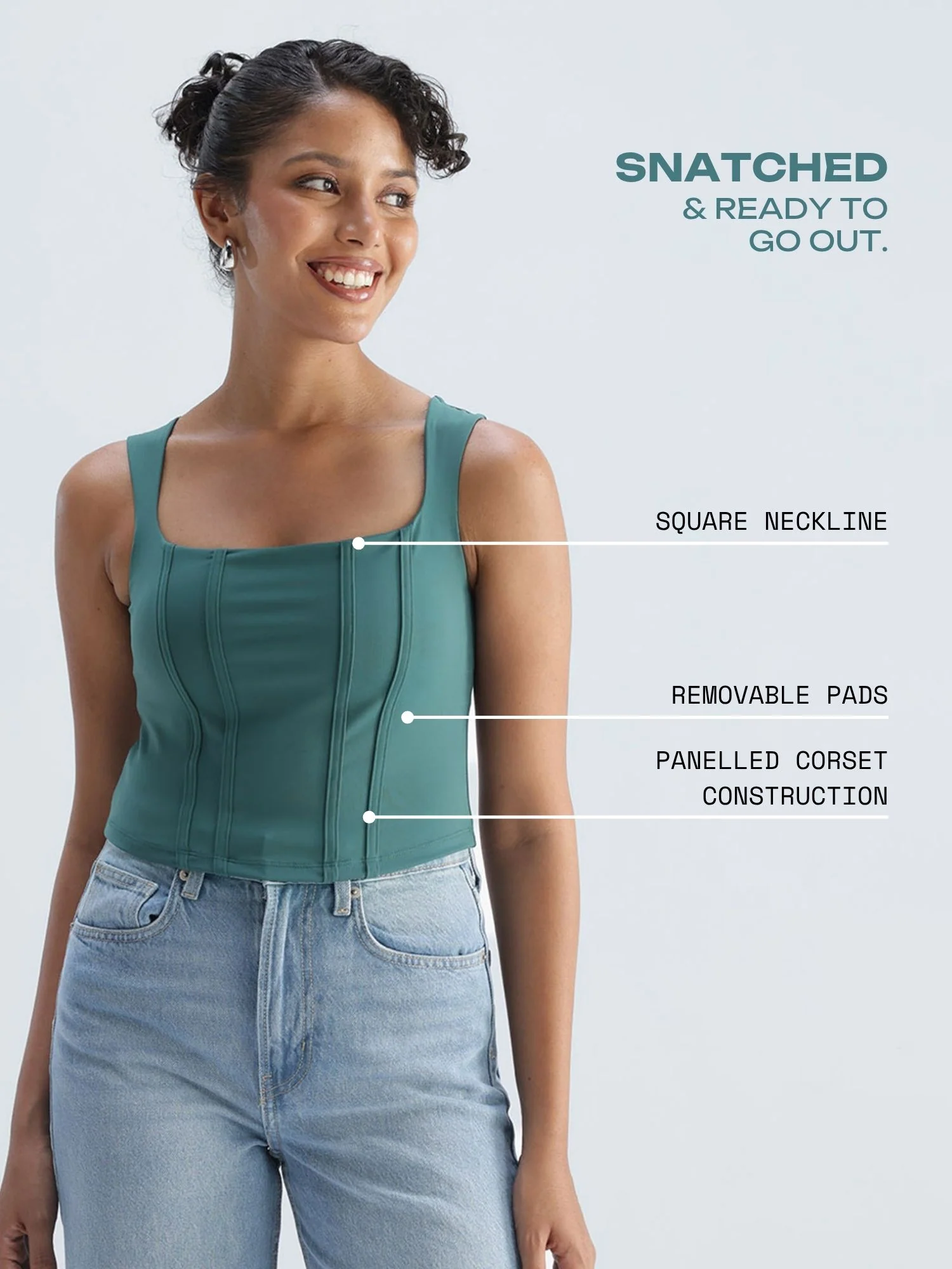 Green Club Corset Top - Image 3