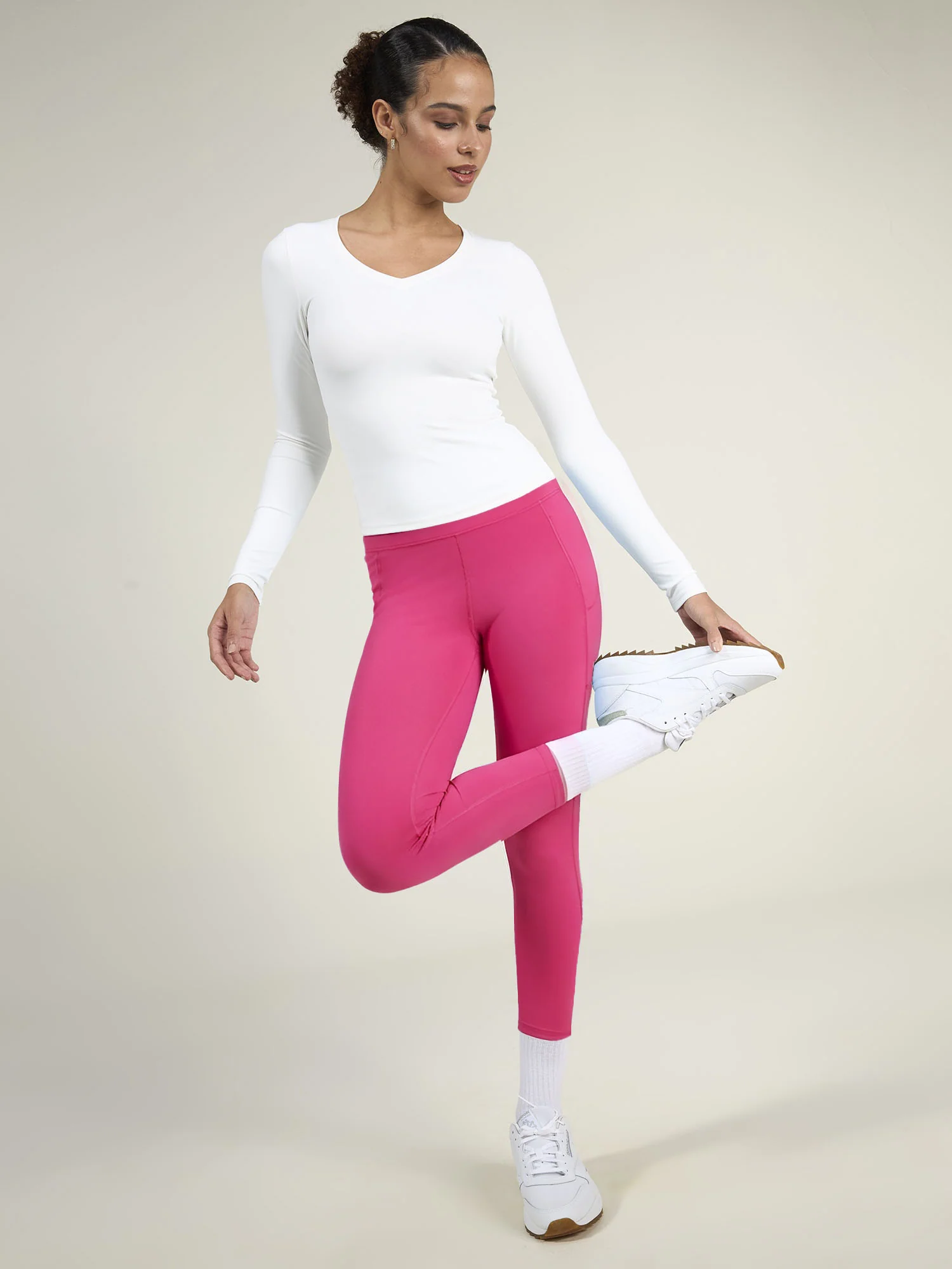 Hot Pink Sculpt Core Leggings - Image 2