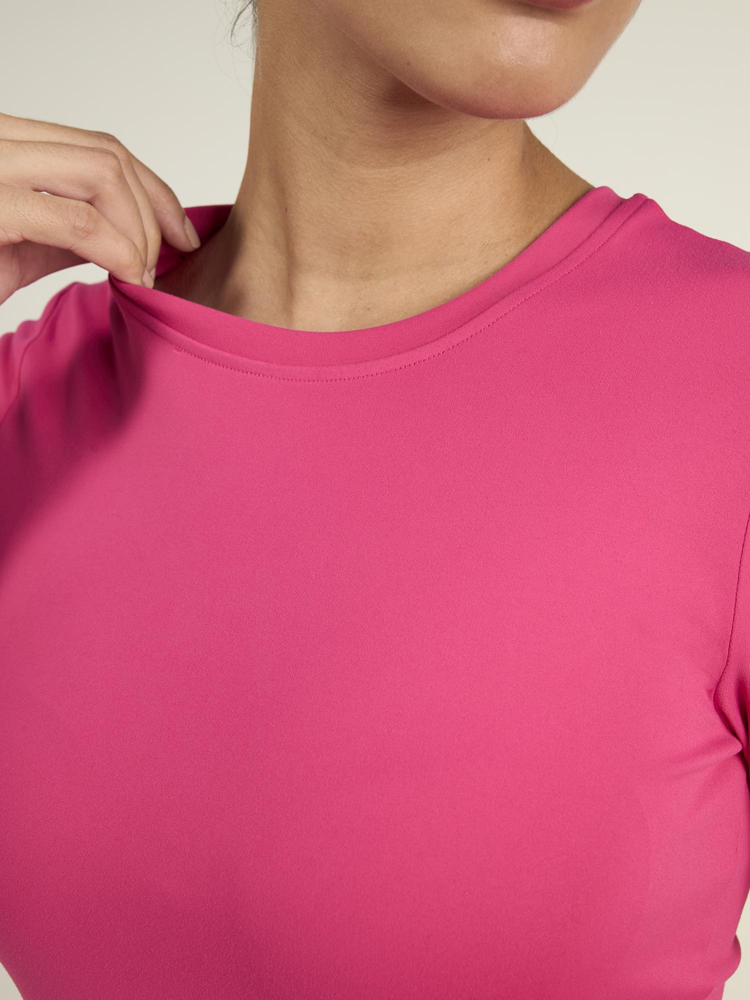 Hot Pink Sculpt Crew Top - Image 5