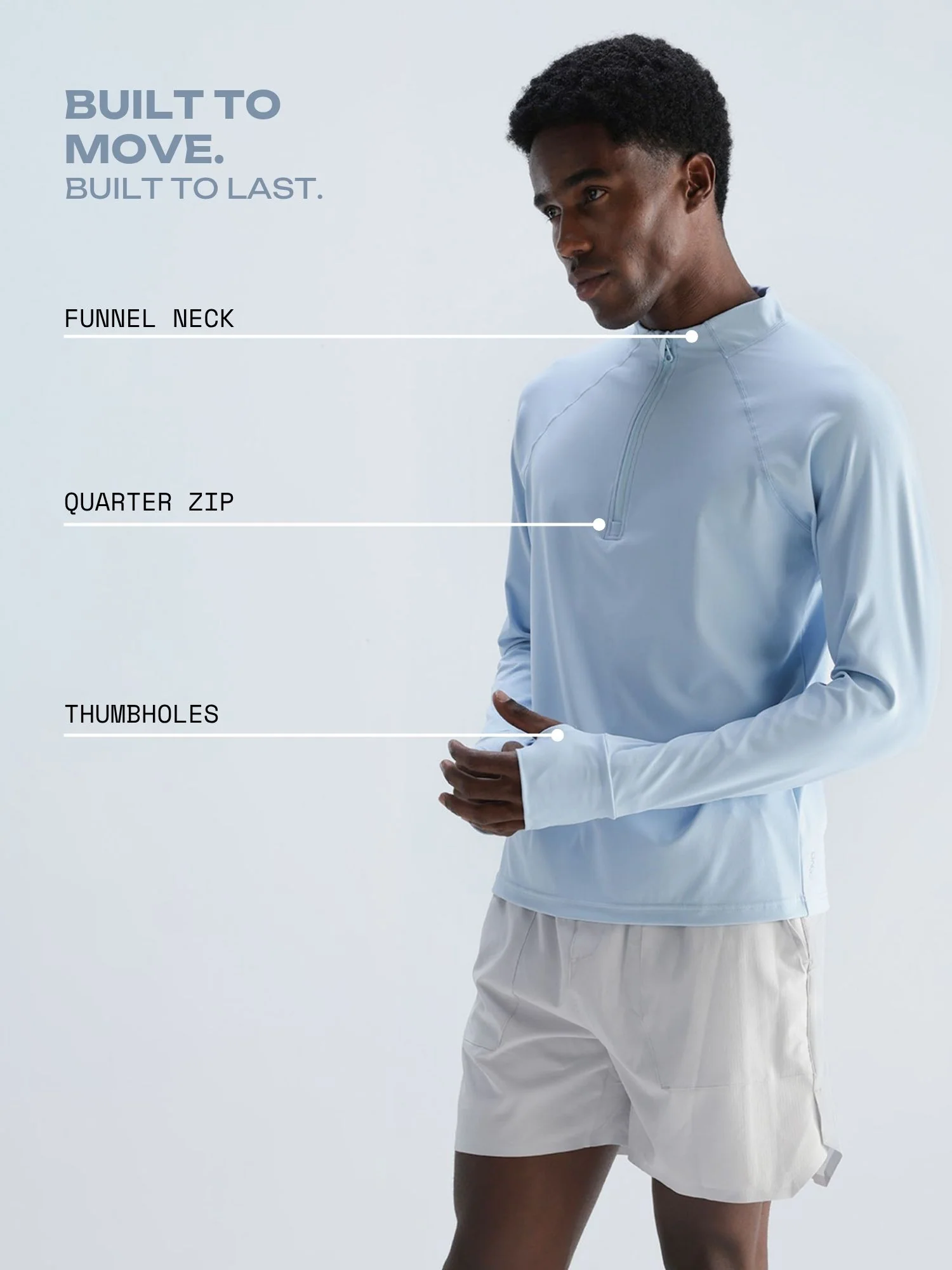 Ice Blue Athletic Quarter-Zip - Image 3