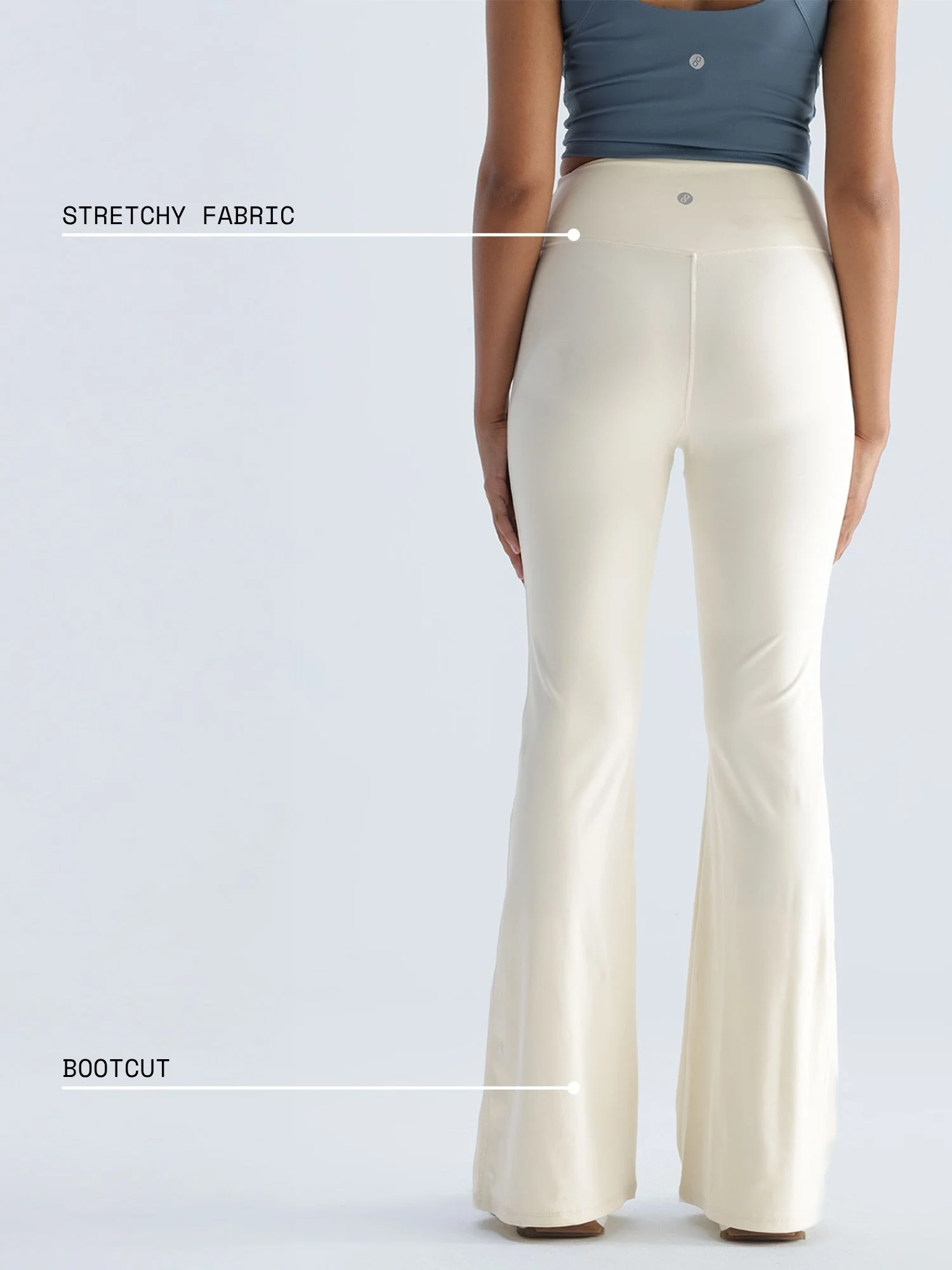Ivory Hourglass Flared Leggings - Image 5