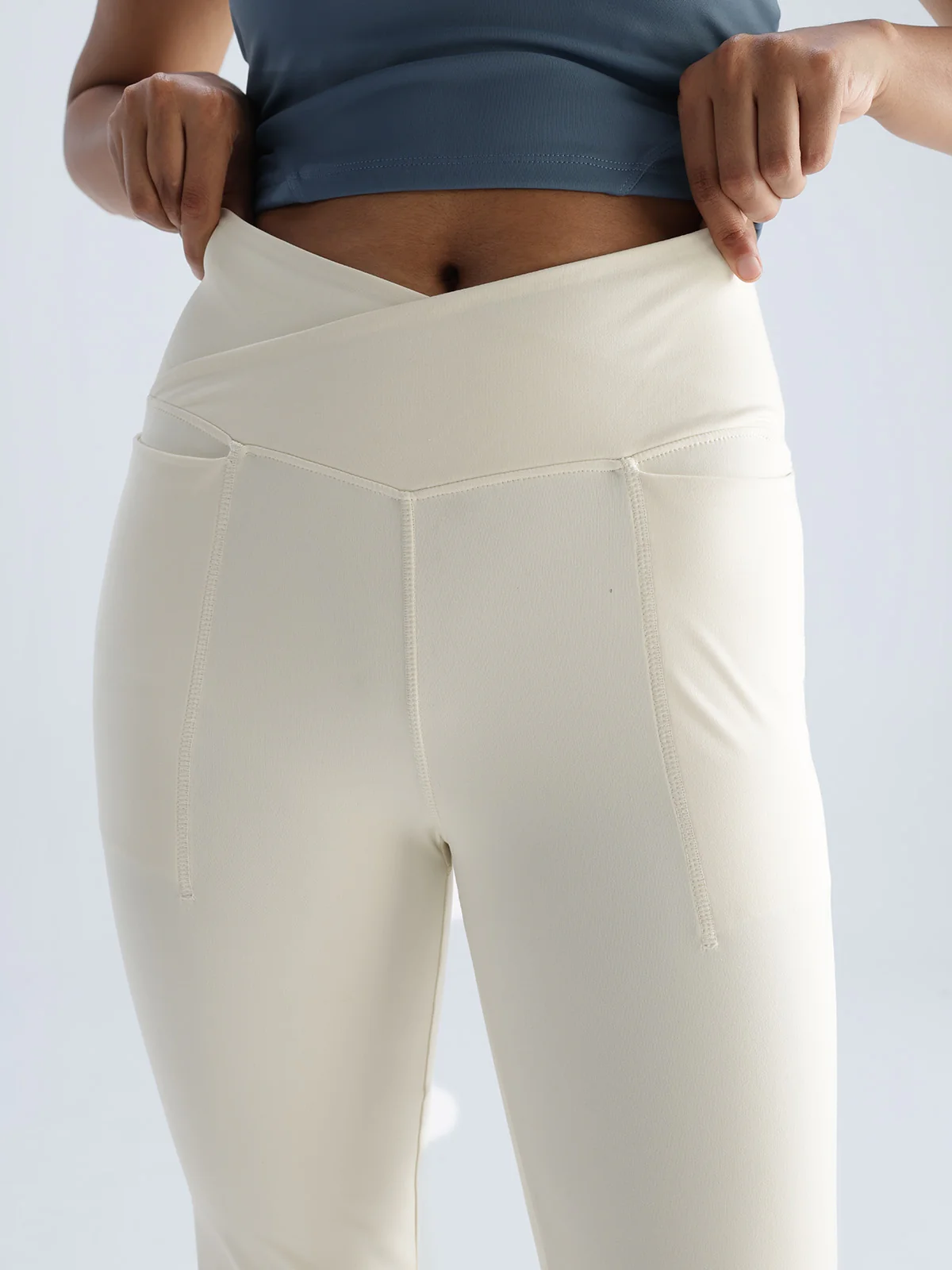 Ivory Hourglass Flared Leggings - Image 6