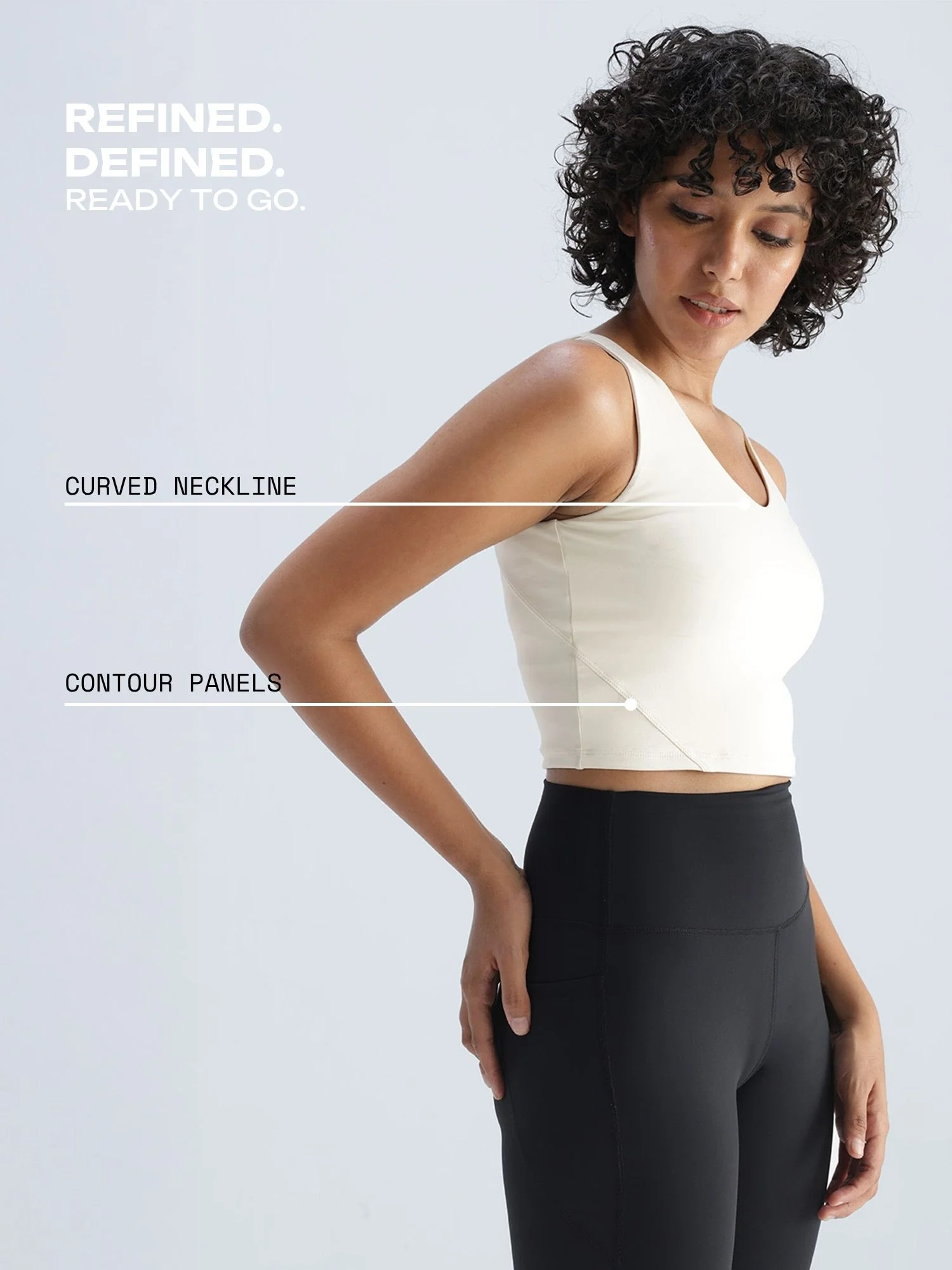 Ivory Refine Crop Tank - Image 3
