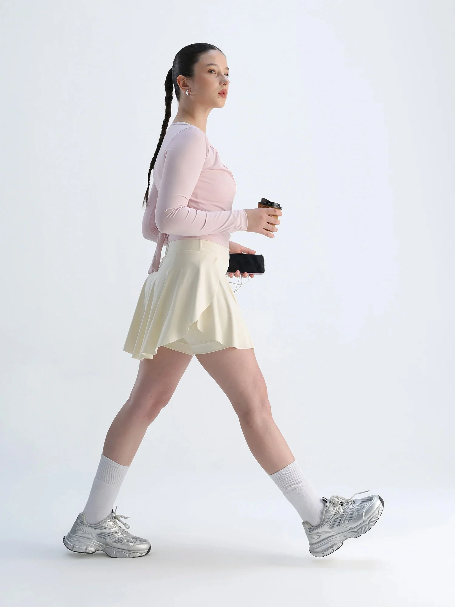 Ivory Swirl Tennis Skorts - Longer - Image 3
