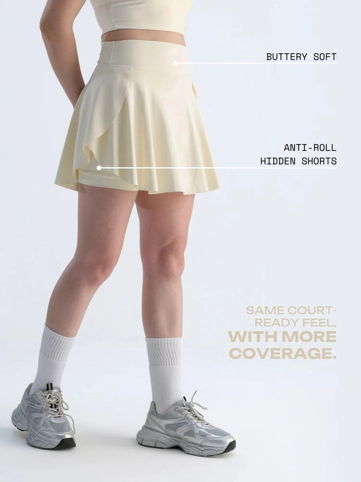 Ivory Swirl Tennis Skorts - Longer - Image 4