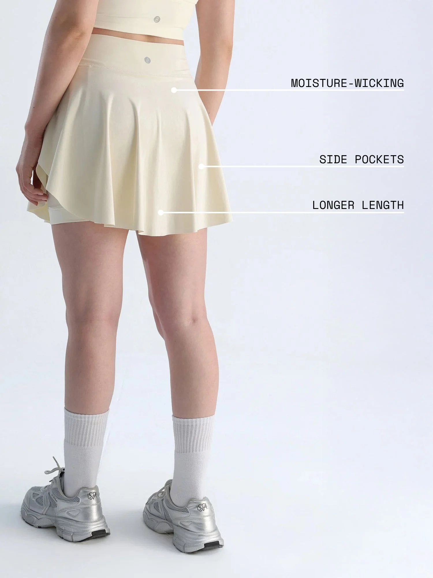 Ivory Swirl Tennis Skorts - Longer - Image 5