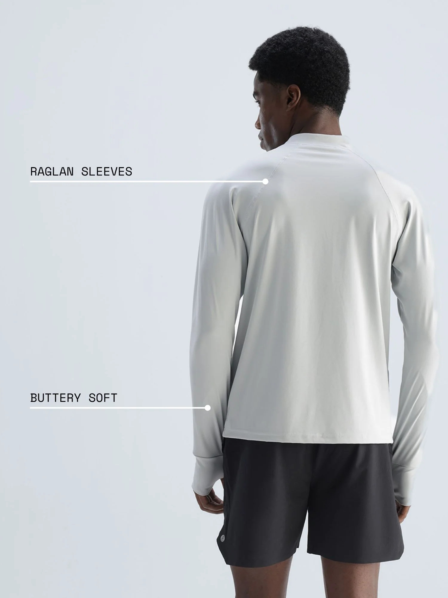 Light Grey Athletic Quarter-Zip - Image 4