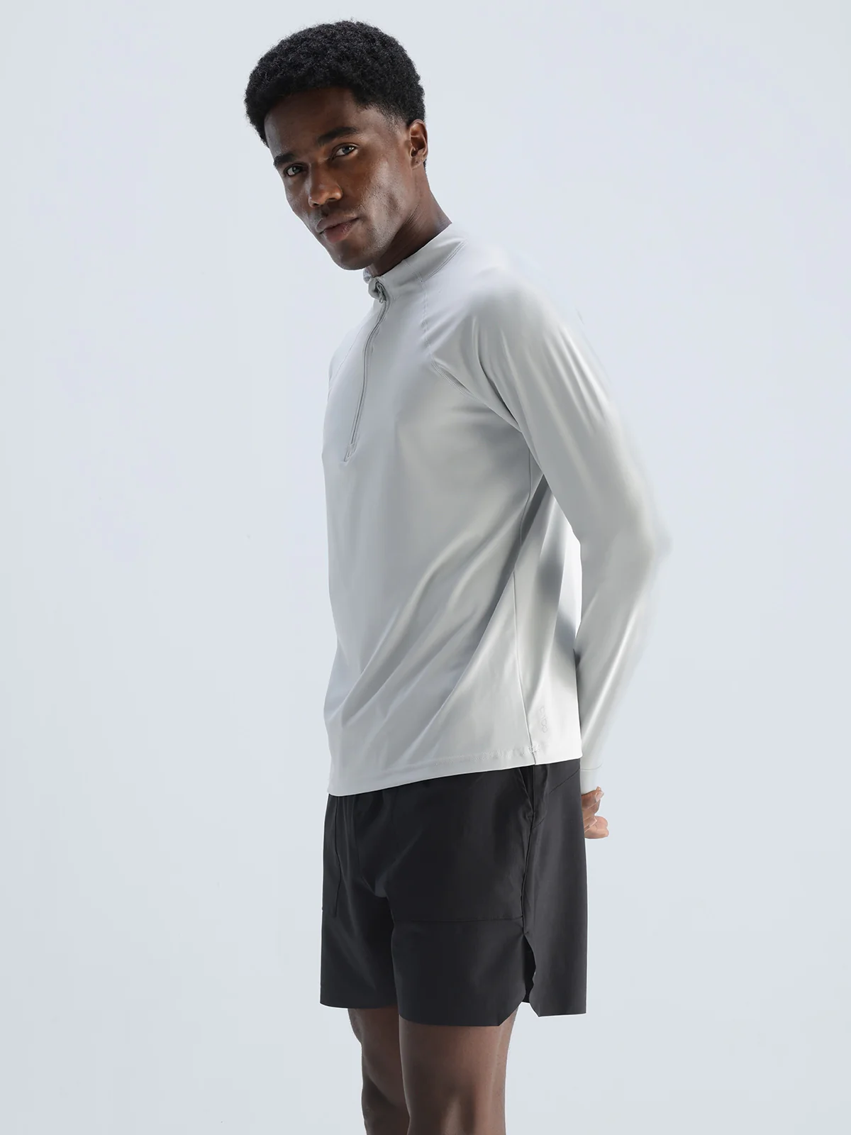 Light Grey Athletic Quarter-Zip - Image 5