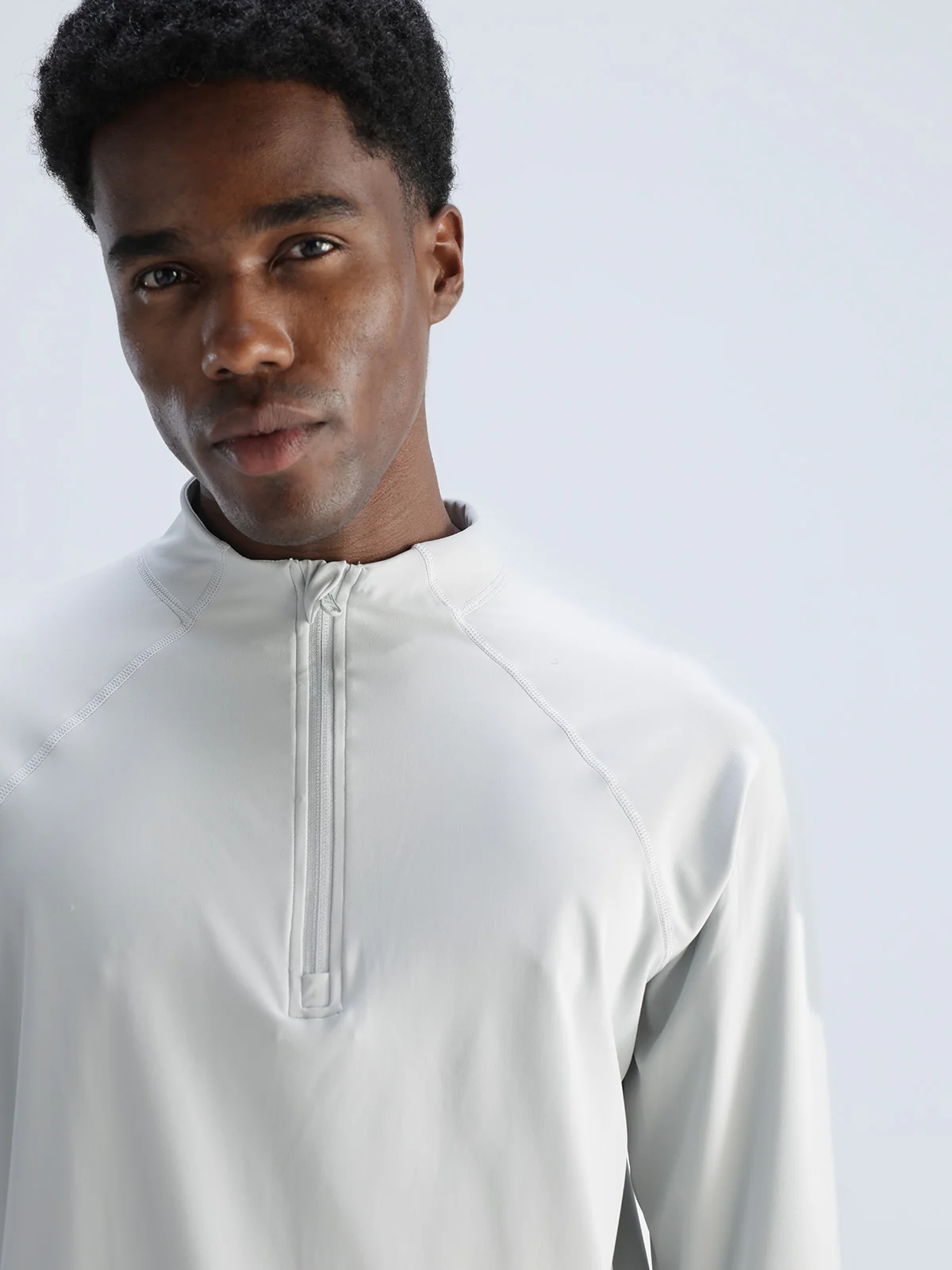 Light Grey Athletic Quarter-Zip - Image 6
