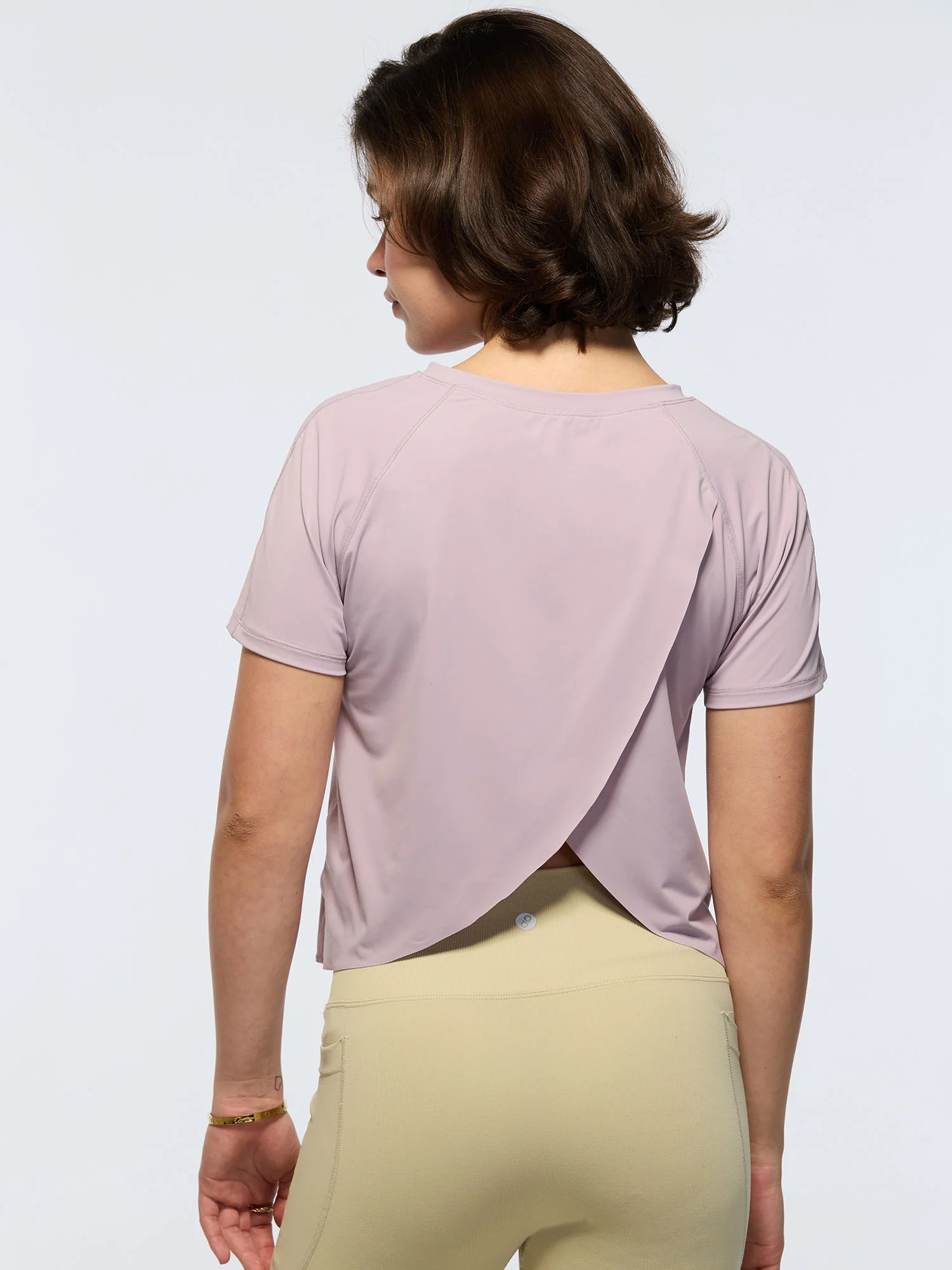 Light Mauve Overlap Tee