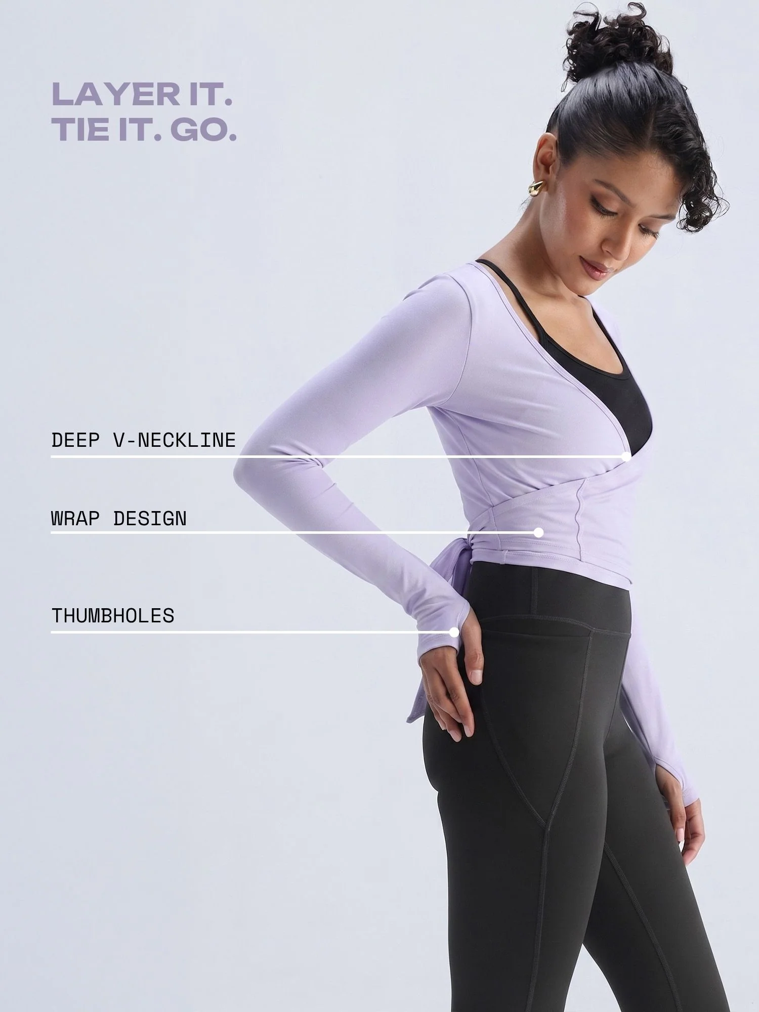 Lilac ADPT™ Wrap Top - Image 3