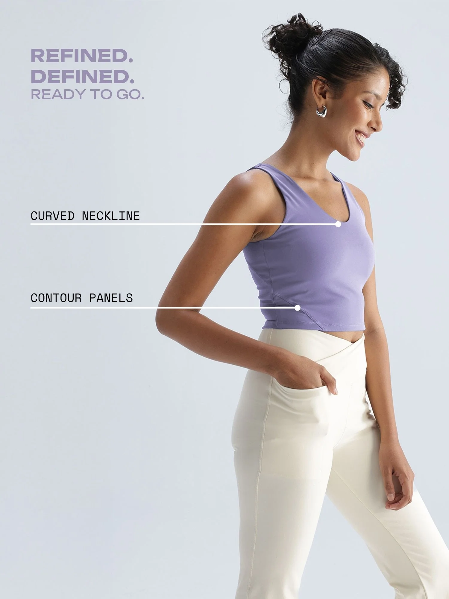 Lilac Refine Crop Tank - Image 3