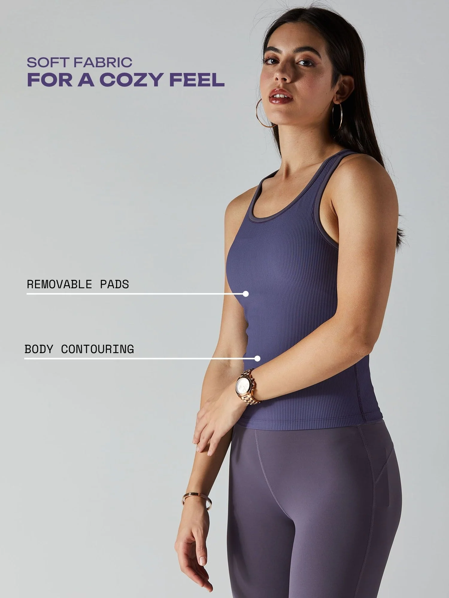 Mauve Tank Us Later Top - Image 4