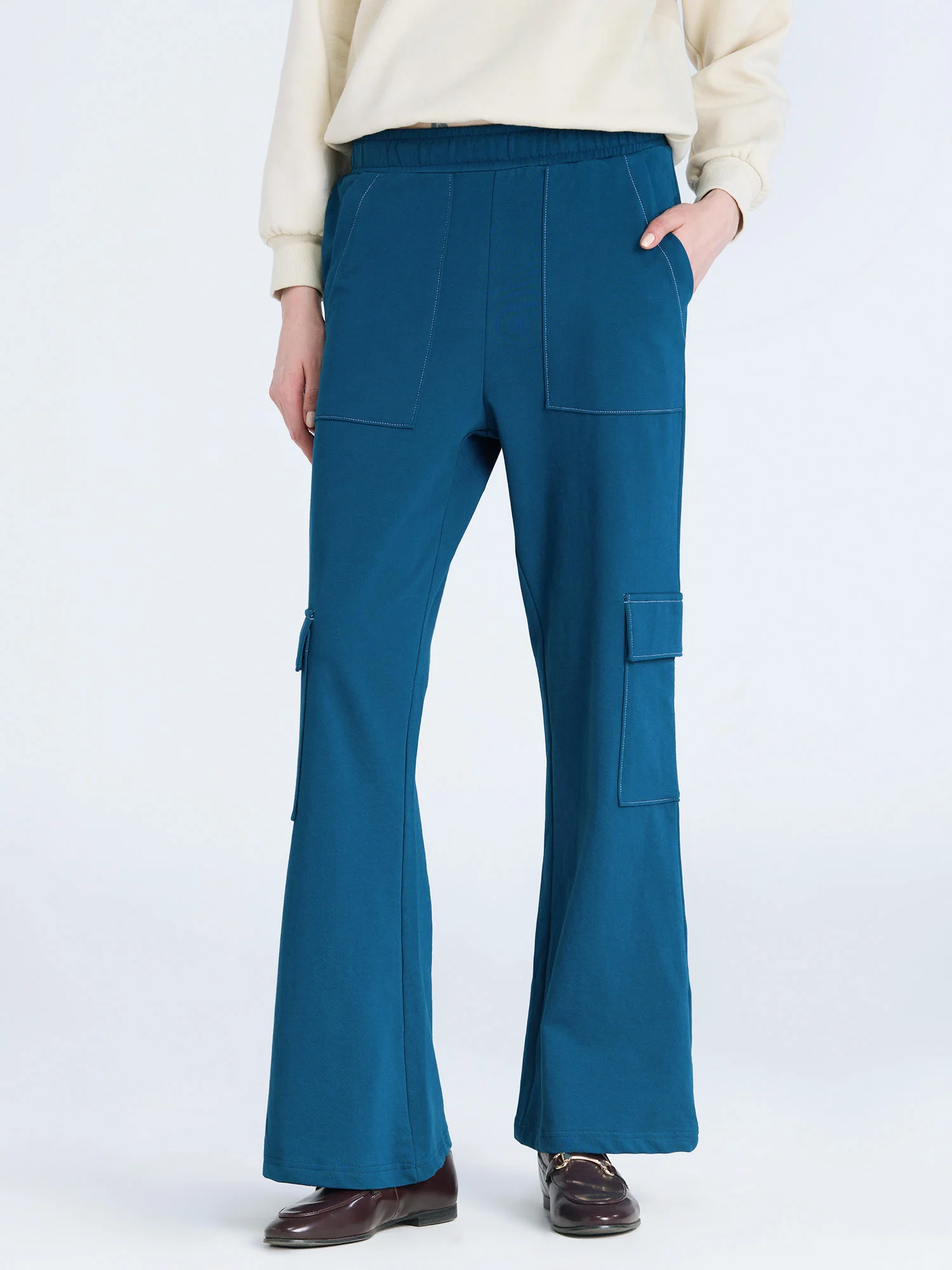 Moscow Blue Wide Cargo Joggers