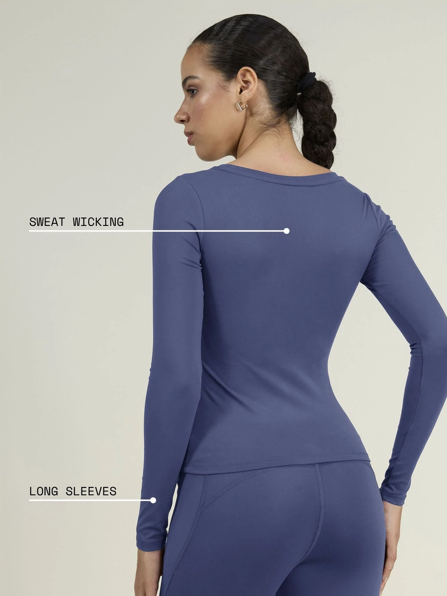 Navy Sculpt Scoop Top - Image 4