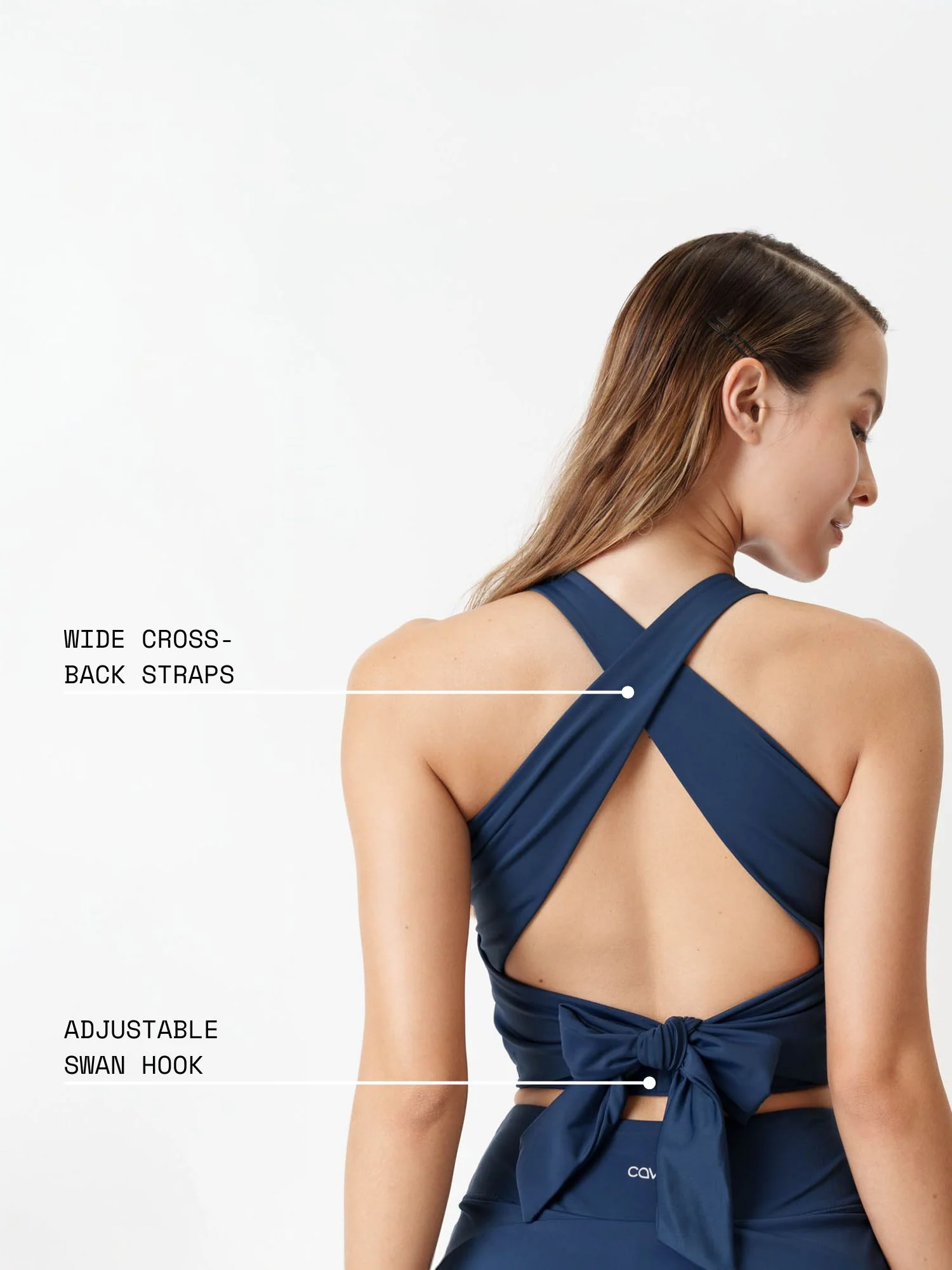 Navy Tieback Swim Top - Image 5