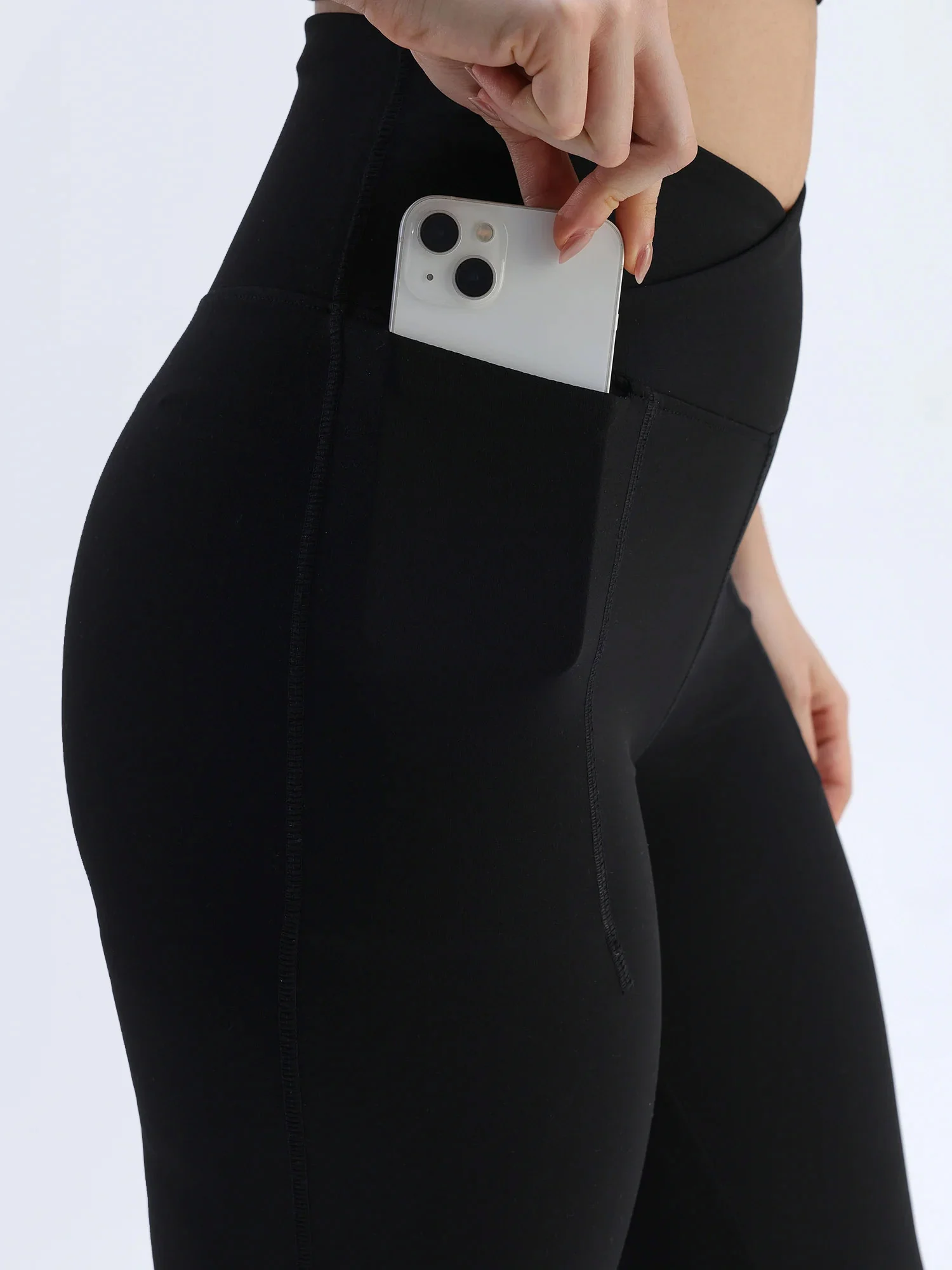 Obsidian Black Hourglass Flared Leggings - Image 6